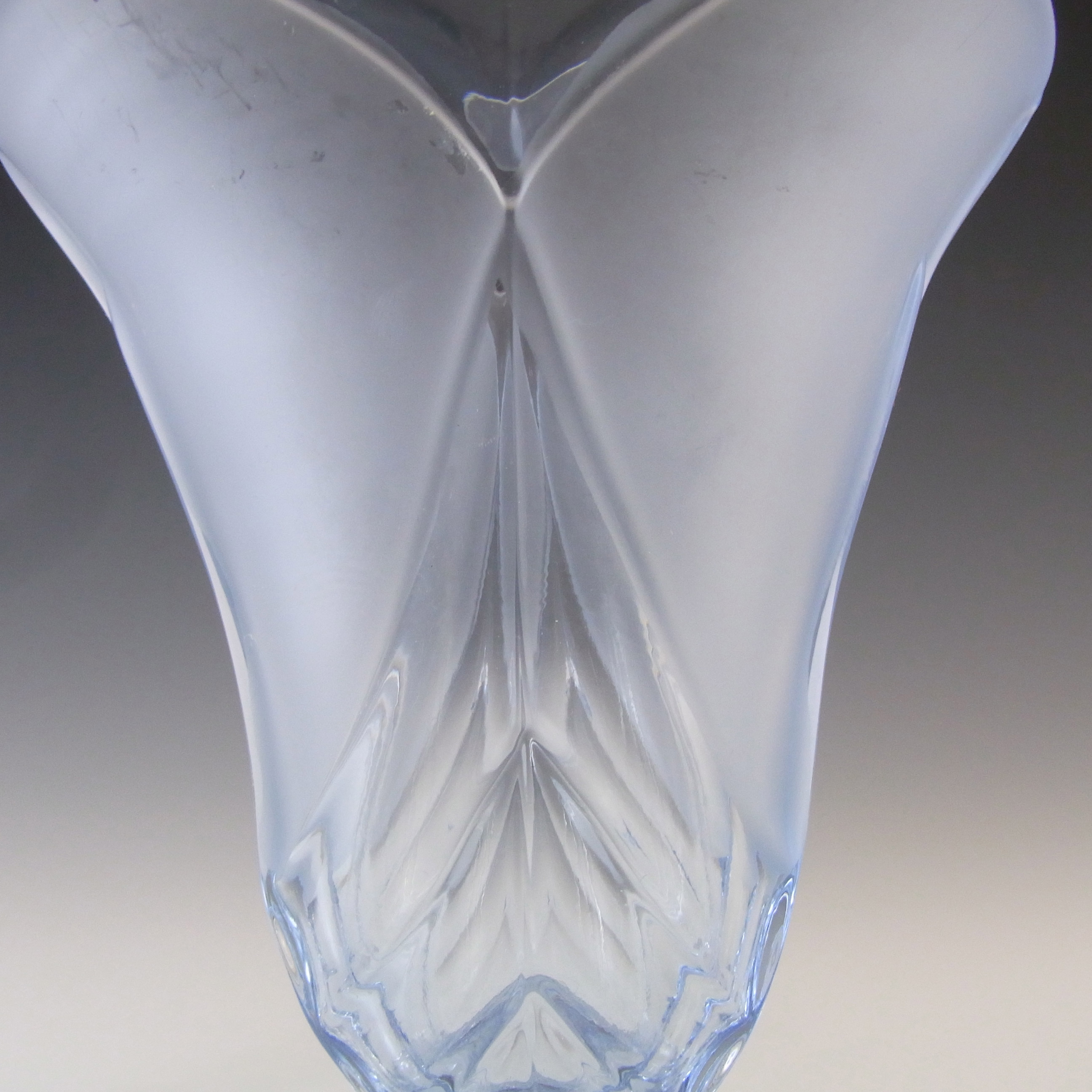(image for) Stölzle Vintage 1930's Czech Art Deco Blue Glass Vase - Click Image to Close