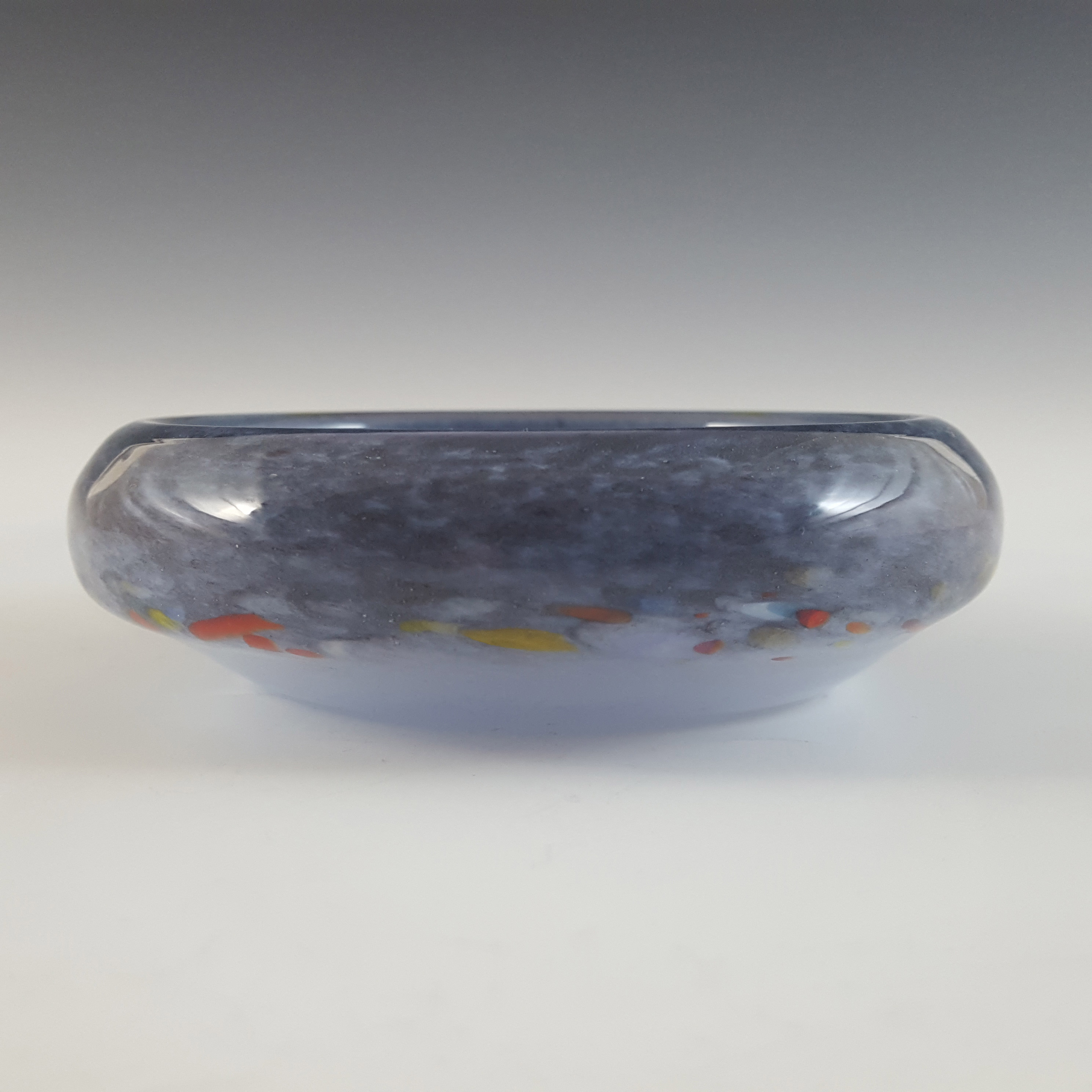 (image for) Vasart or Strathearn Blue Mottled Vintage Glass Bowl B029 - Click Image to Close