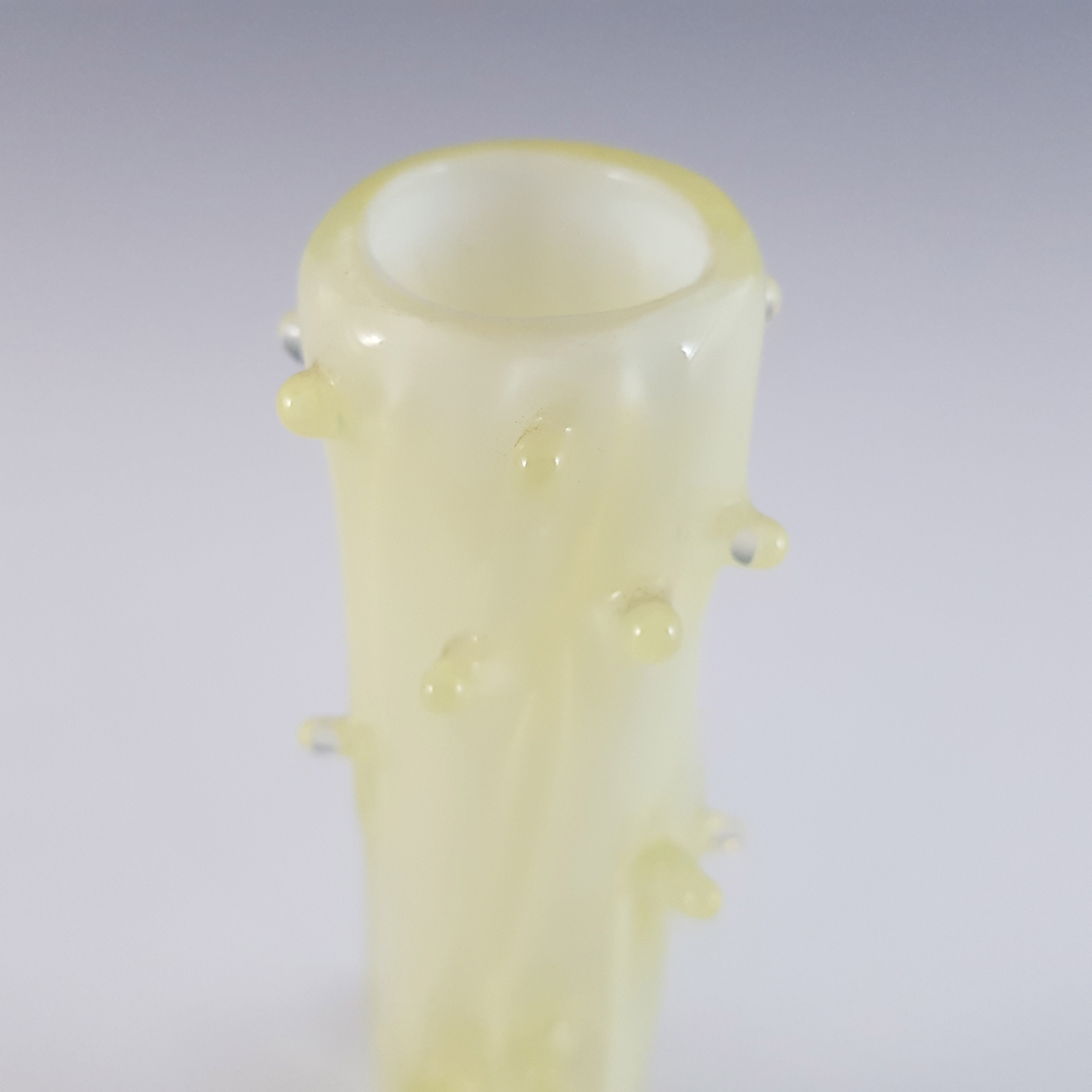 (image for) John Walsh Victorian Vaseline / Uranium Glass Thorn Vase - Click Image to Close