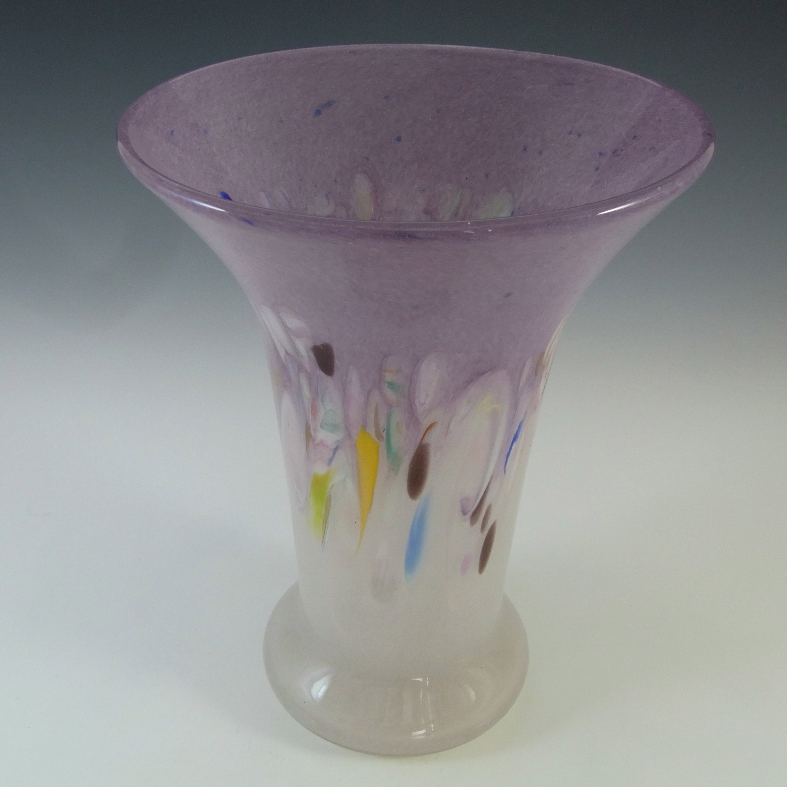 (image for) LARGE Vasart or Strathearn Purple Mottled Glass Vase V022 - Click Image to Close