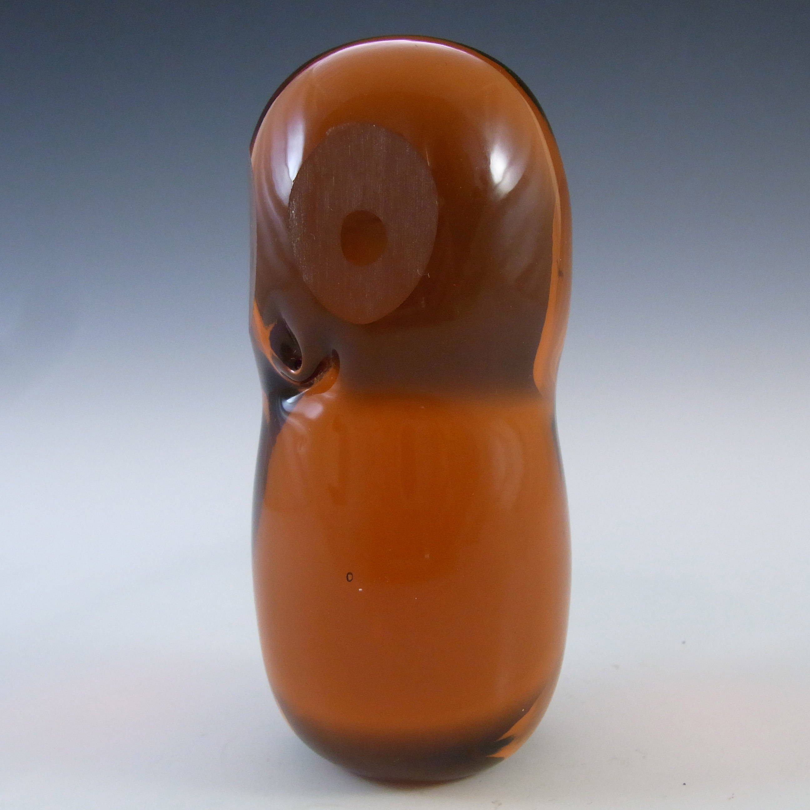 (image for) Wedgwood Vintage Topaz / Amber Glass Owl Paperweight - Click Image to Close