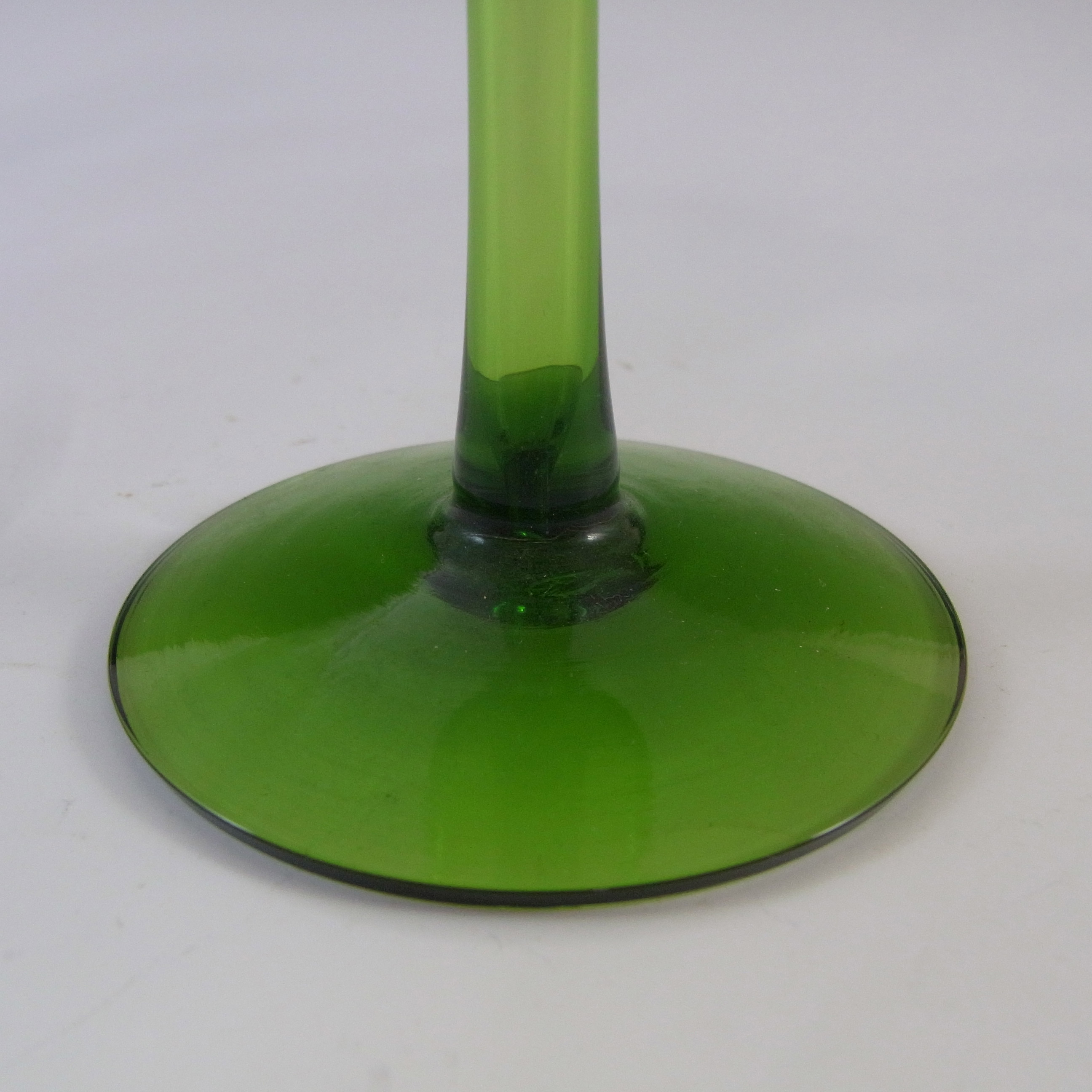 (image for) Wedgwood "Brancaster" Green Glass 5.25" Candlestick RSW15/1 - Marked - Click Image to Close