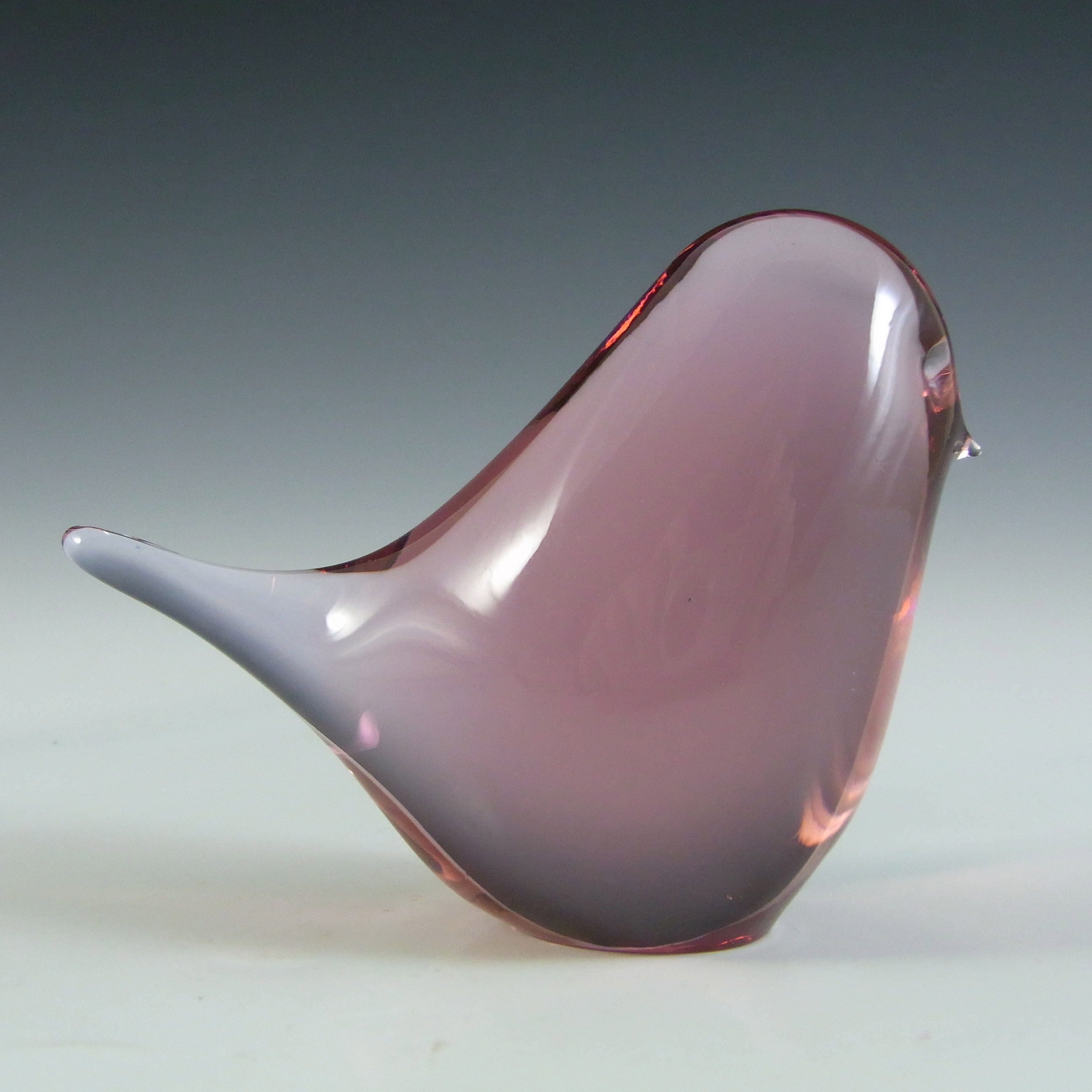(image for) Wedgwood Lilac Glass Bird Paperweight - Marked - Click Image to Close