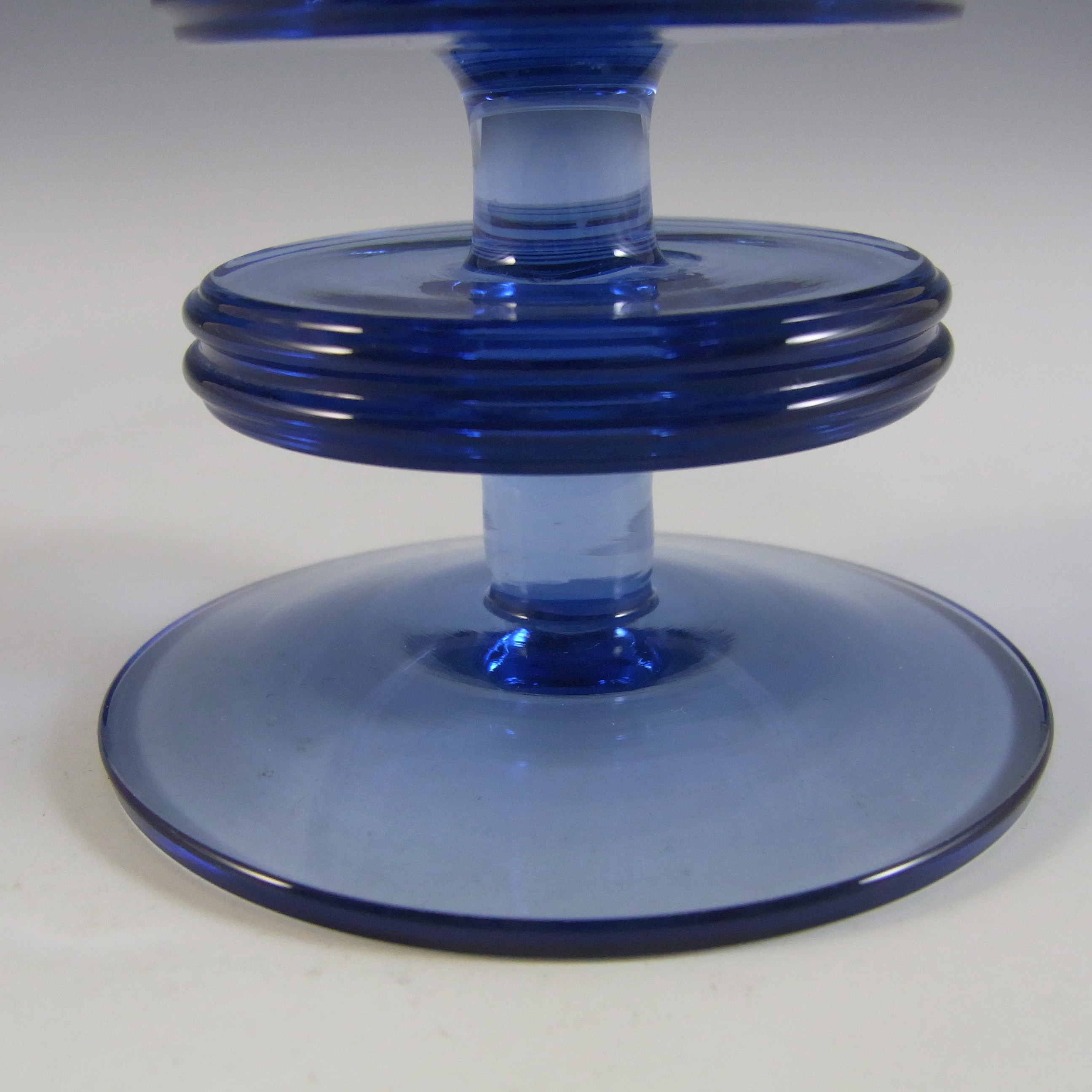 (image for) Wedgwood Pale Blue Glass Sheringham Candlestick RSW13/3 - Click Image to Close