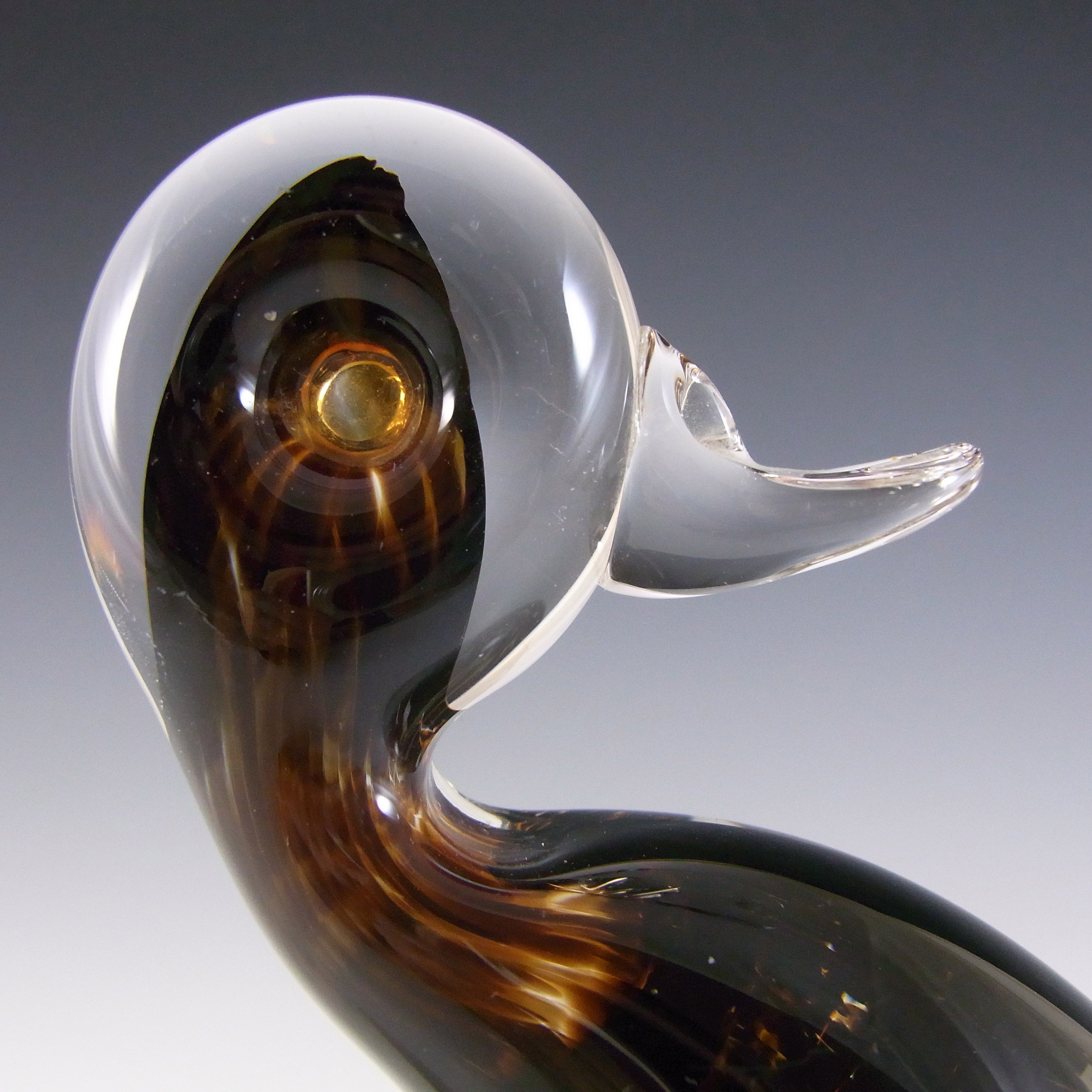 (image for) Wedgwood Speckled Brown Vintage Glass Duck RSW232 - Click Image to Close