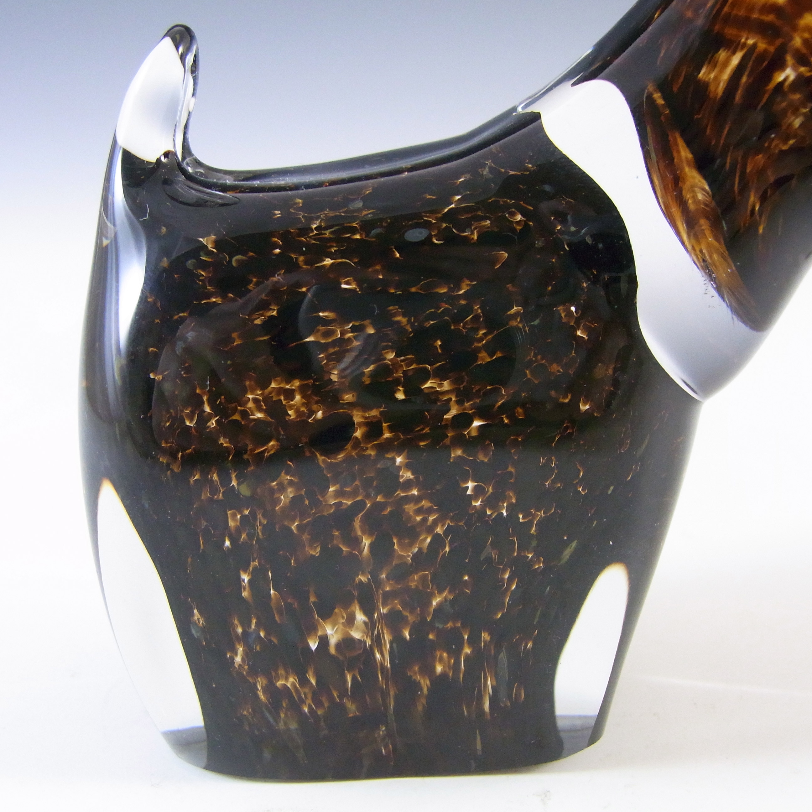 (image for) MARKED Wedgwood Brown Glass Scottie Dog / Terrier SG418 - Click Image to Close