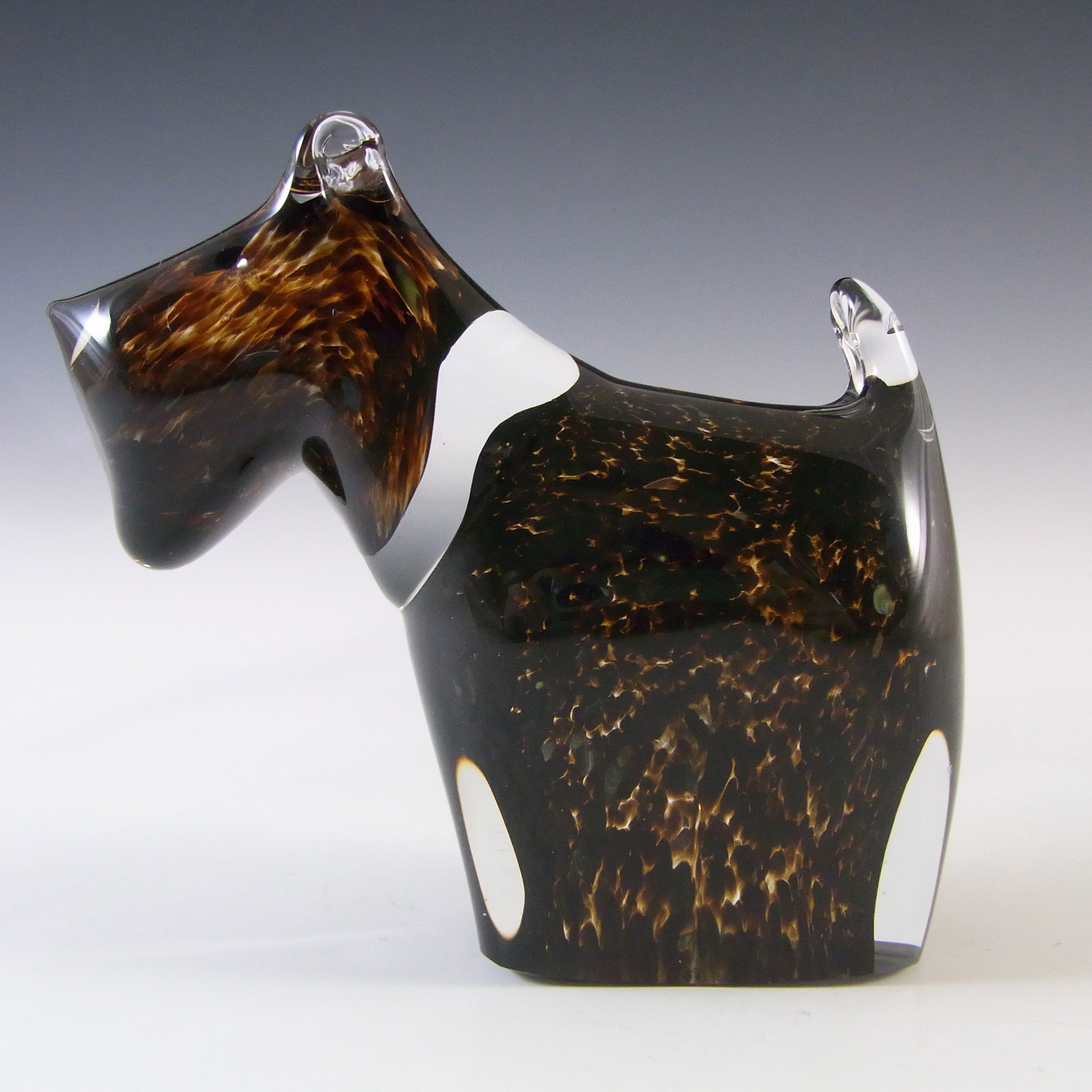 (image for) MARKED Wedgwood Brown Glass Scottie Dog / Terrier SG418 - Click Image to Close