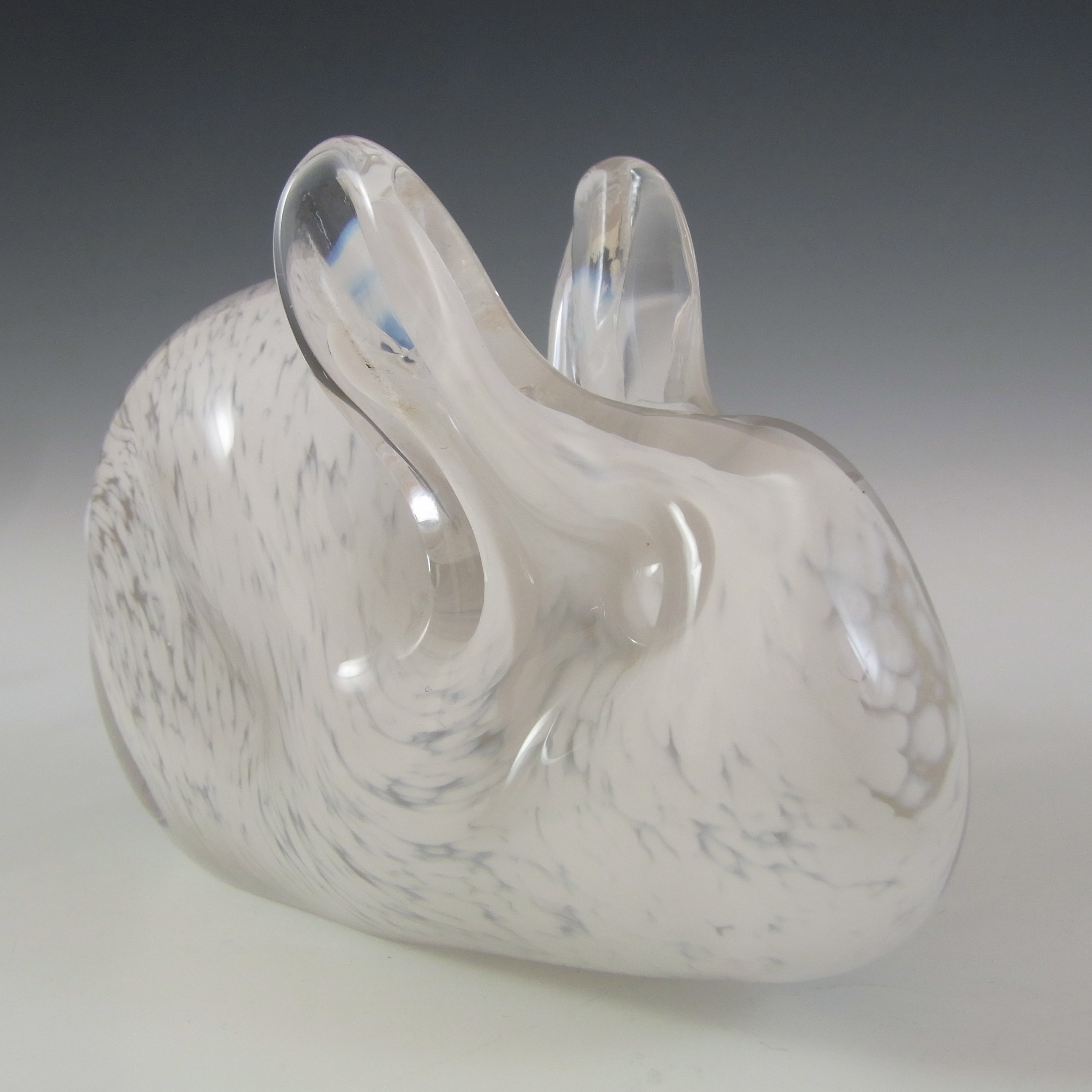 (image for) MARKED Wedgwood White Glass Rabbit Paperweight RSW413 - Click Image to Close