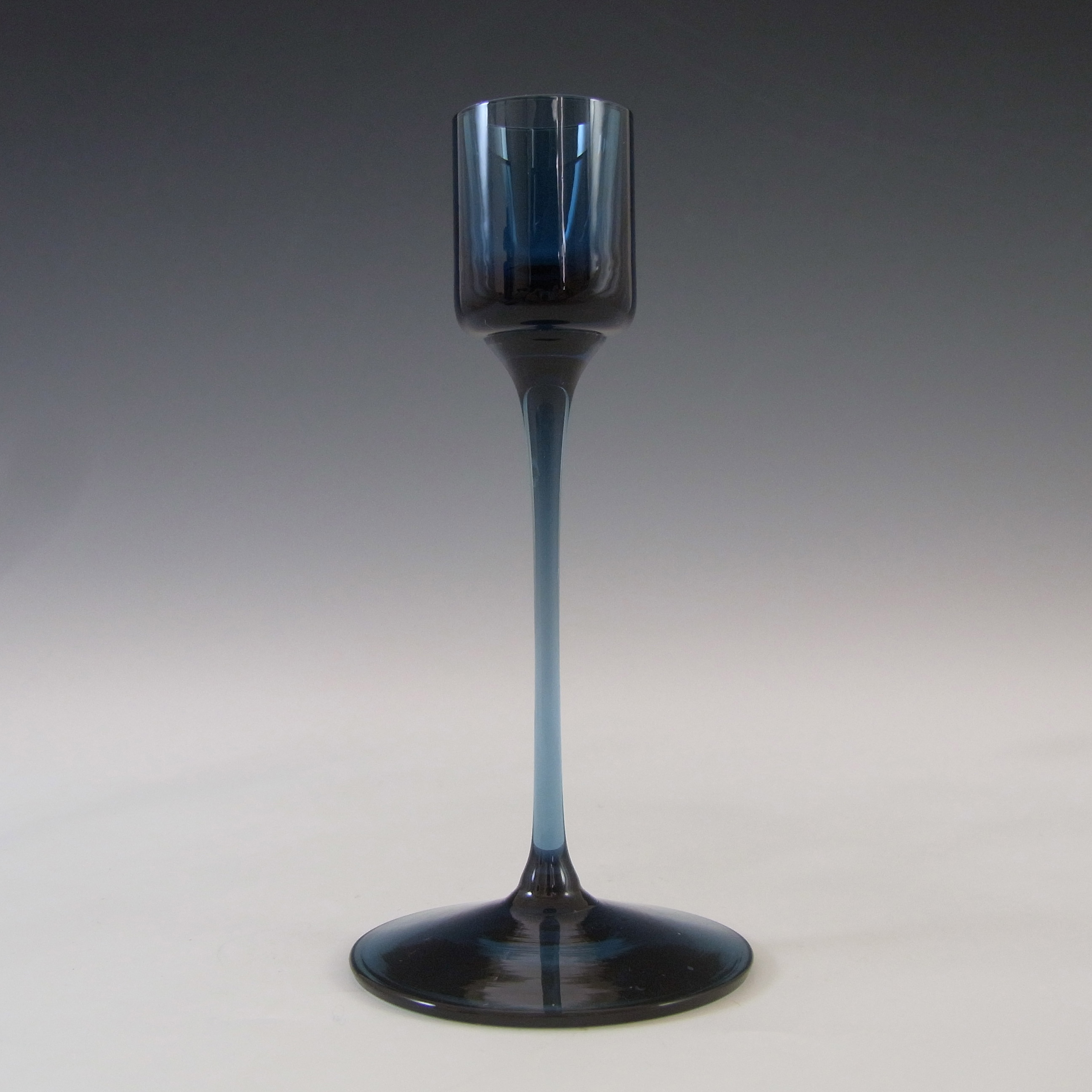 (image for) Wedgwood "Sandringham" Sapphire Glass 5" Candlestick RSW22/1 Boxed - Click Image to Close