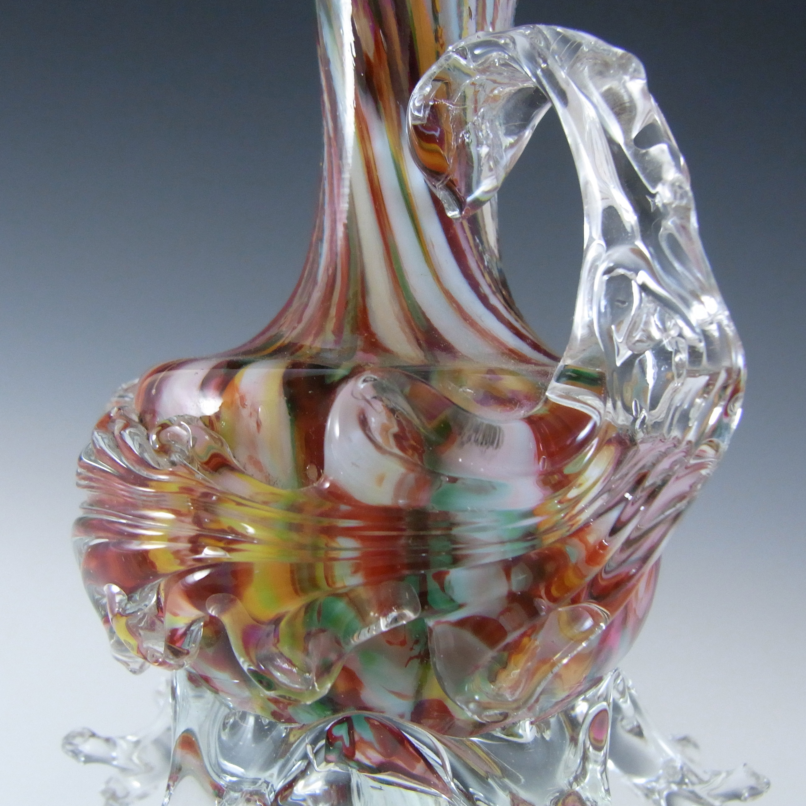 (image for) Welz Czech / Bohemian Honeycomb Spatter Glass Vase - Click Image to Close