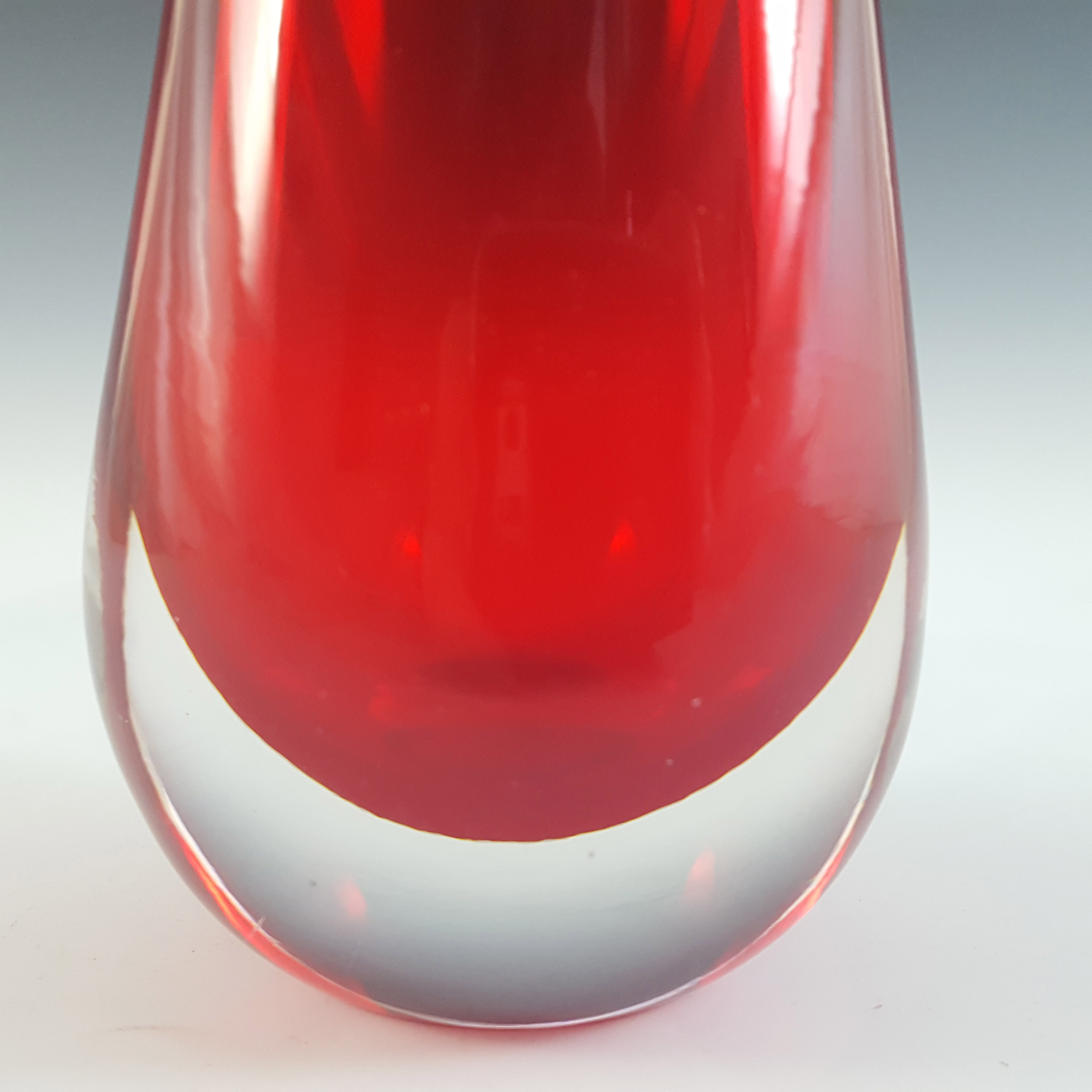 (image for) Whitefriars #9496 Ruby Red Cased Glass Vase - Click Image to Close