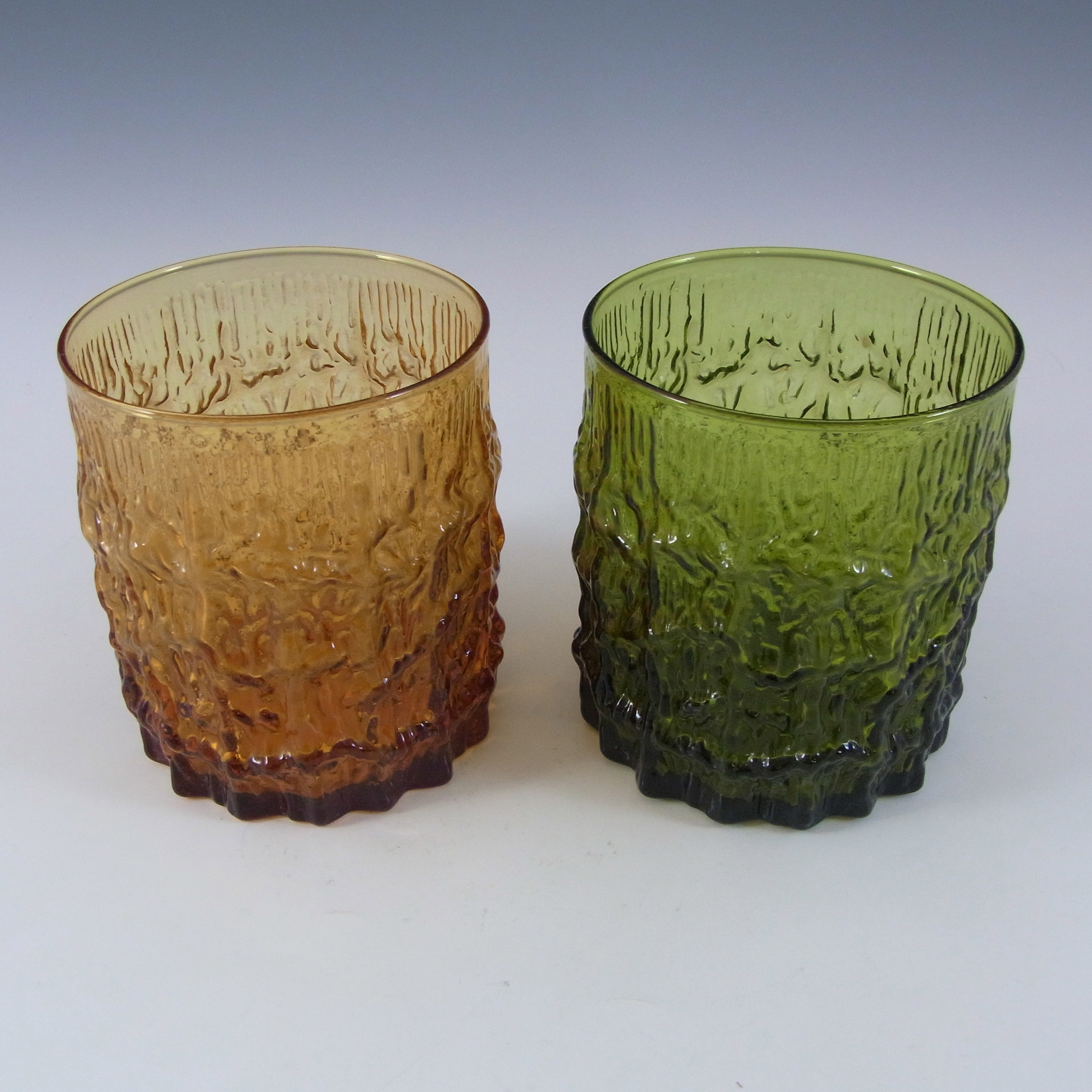 (image for) Selezione IVV Italian 2 x Textured Glass Bark Tumblers - Click Image to Close