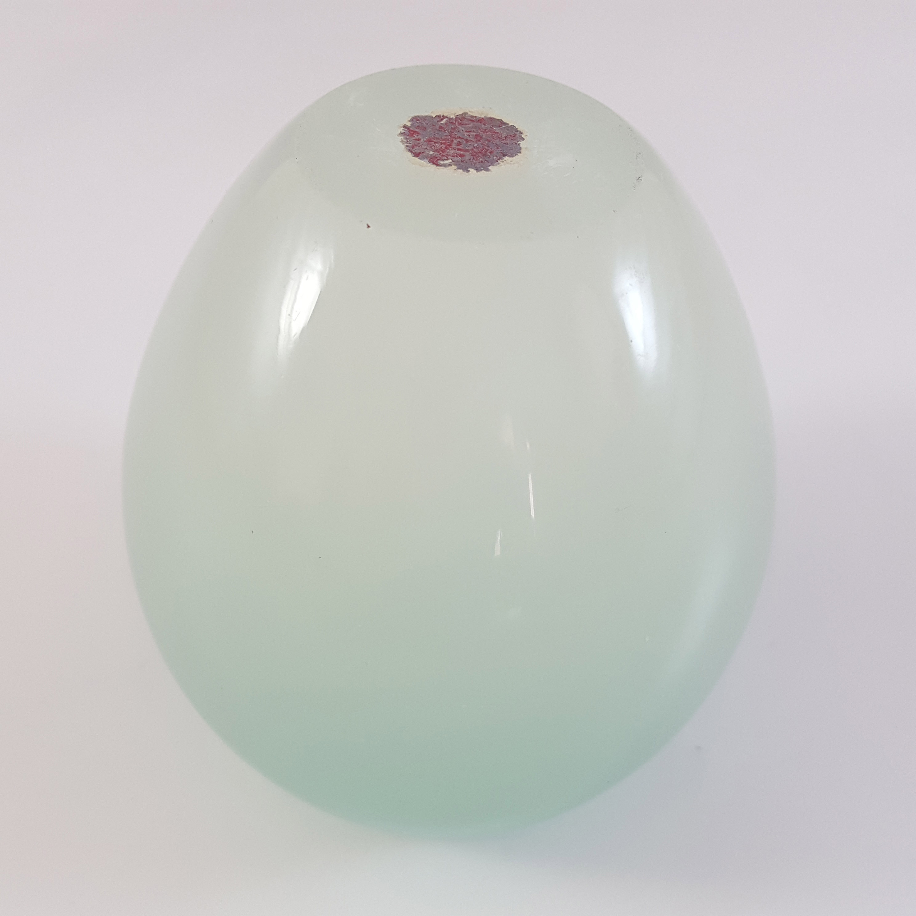 (image for) Archimede Seguso Alabastro Green Glass Ovoid Vase - Labelled - Click Image to Close
