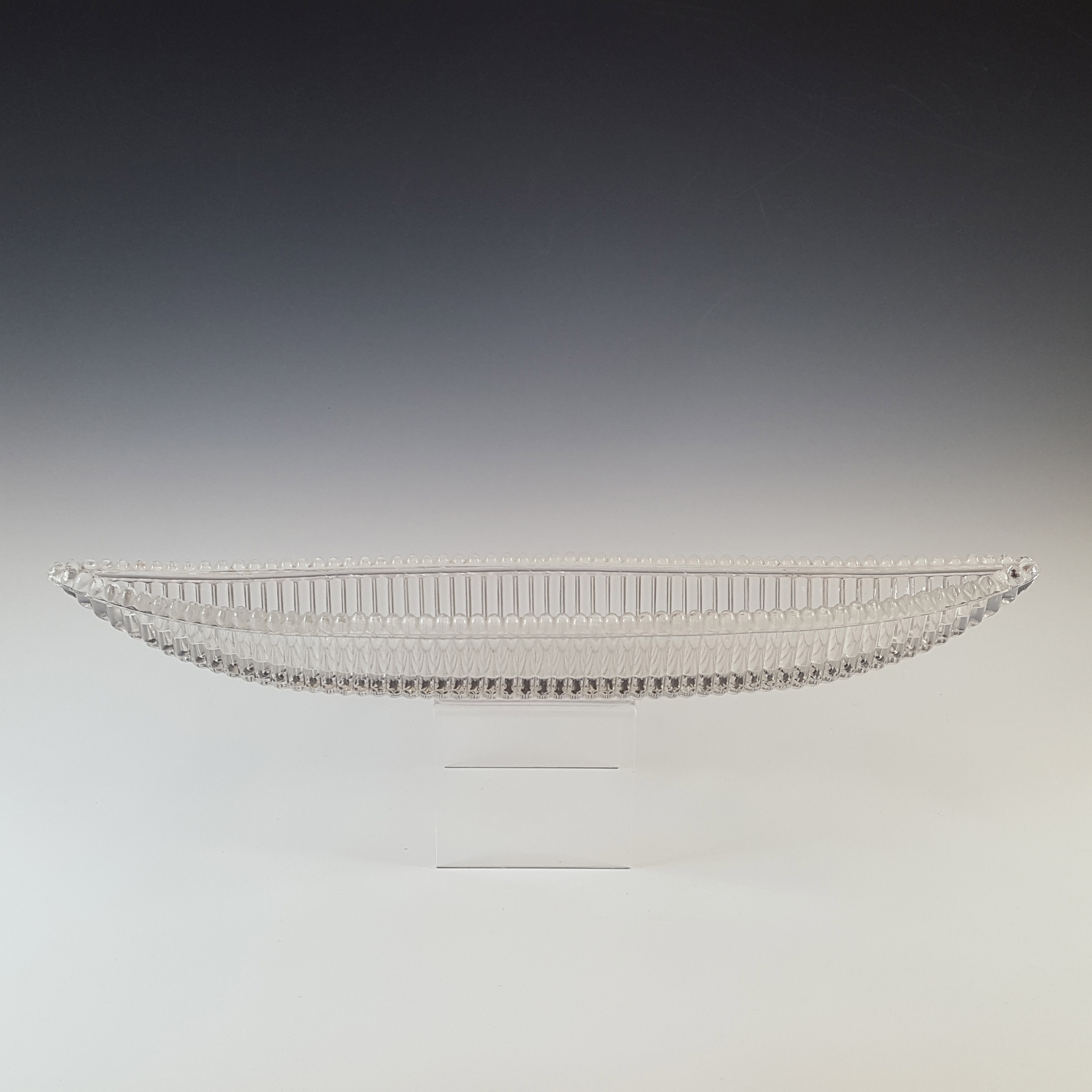 (image for) LARGE Victorian Pressed Glass Flower Head / Celery Boat Bowl - Click Image to Close