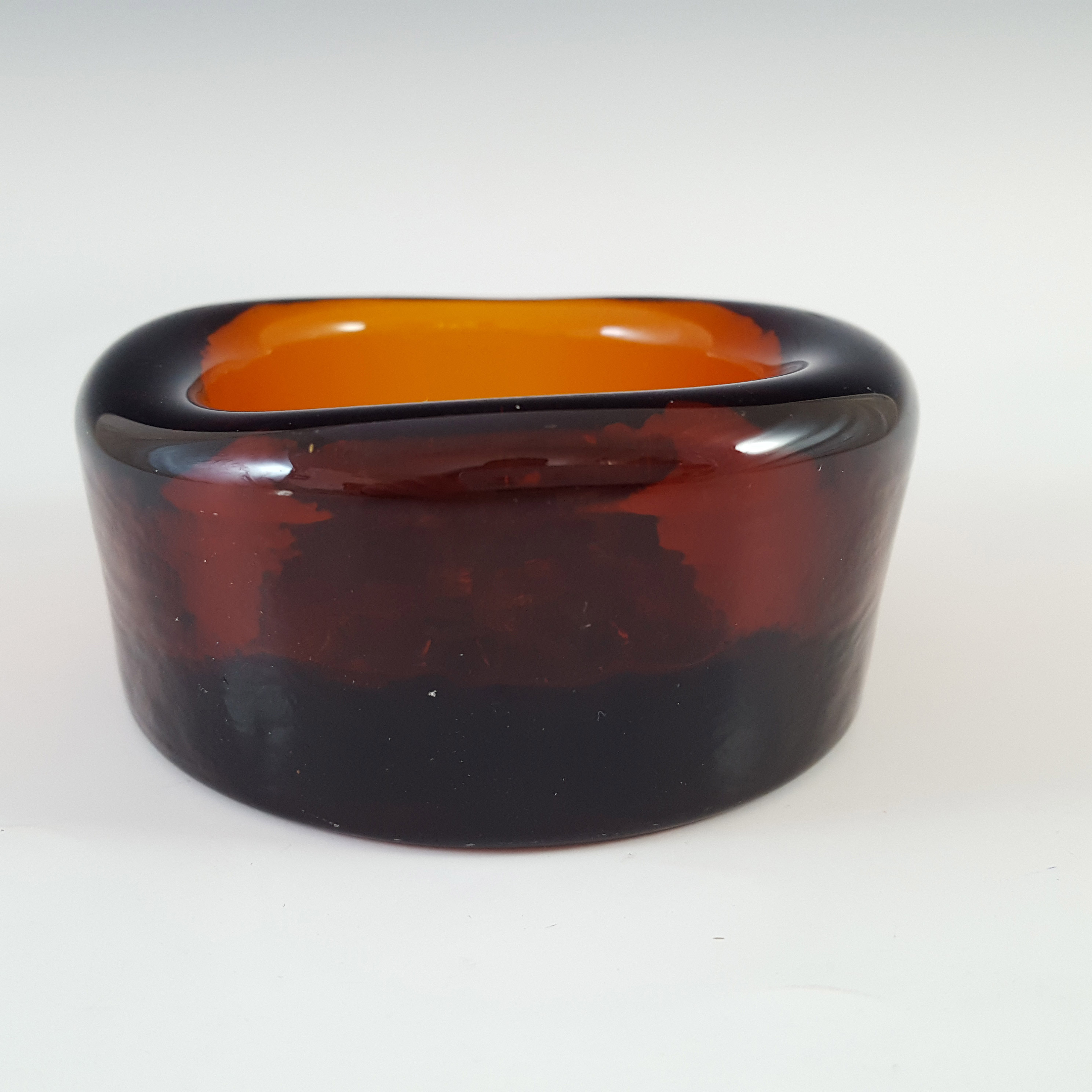 (image for) Boda Vintage Amber Glass Nude Lady "Eve" Bowl by Erik Hoglund - Click Image to Close