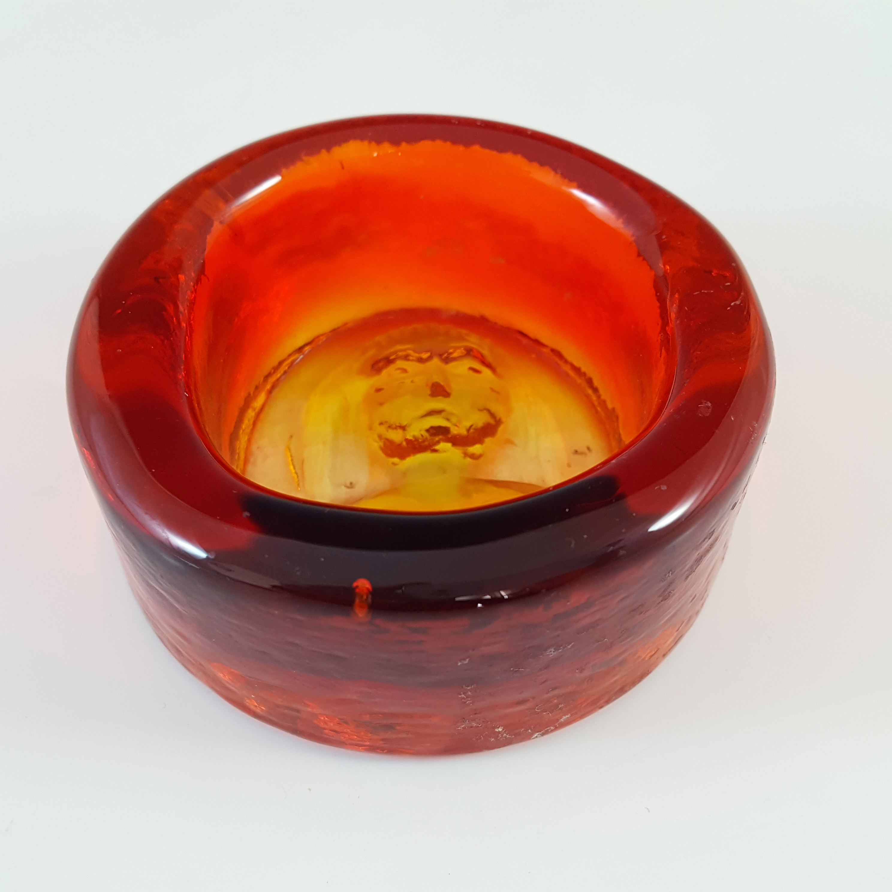 Boda Vintage Orange Glass Nude Lady "Eve" Bowl by Erik Hoglund - Click Image to Close