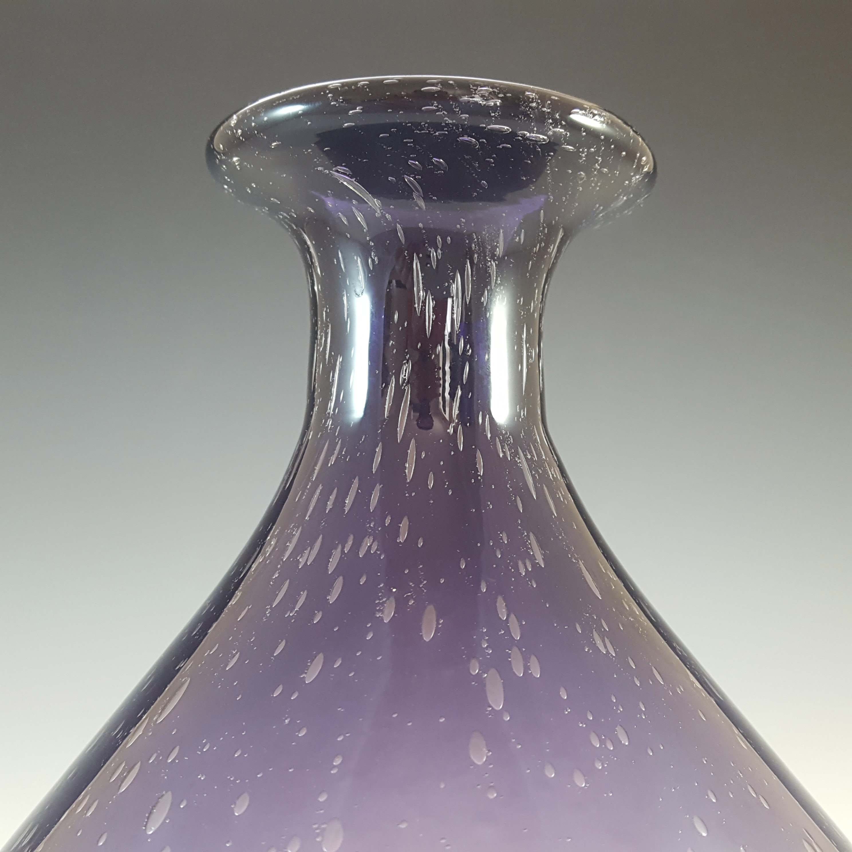 (image for) Large Vintage Purple Bubbly / Bubble Glass Bottle Vase - Click Image to Close