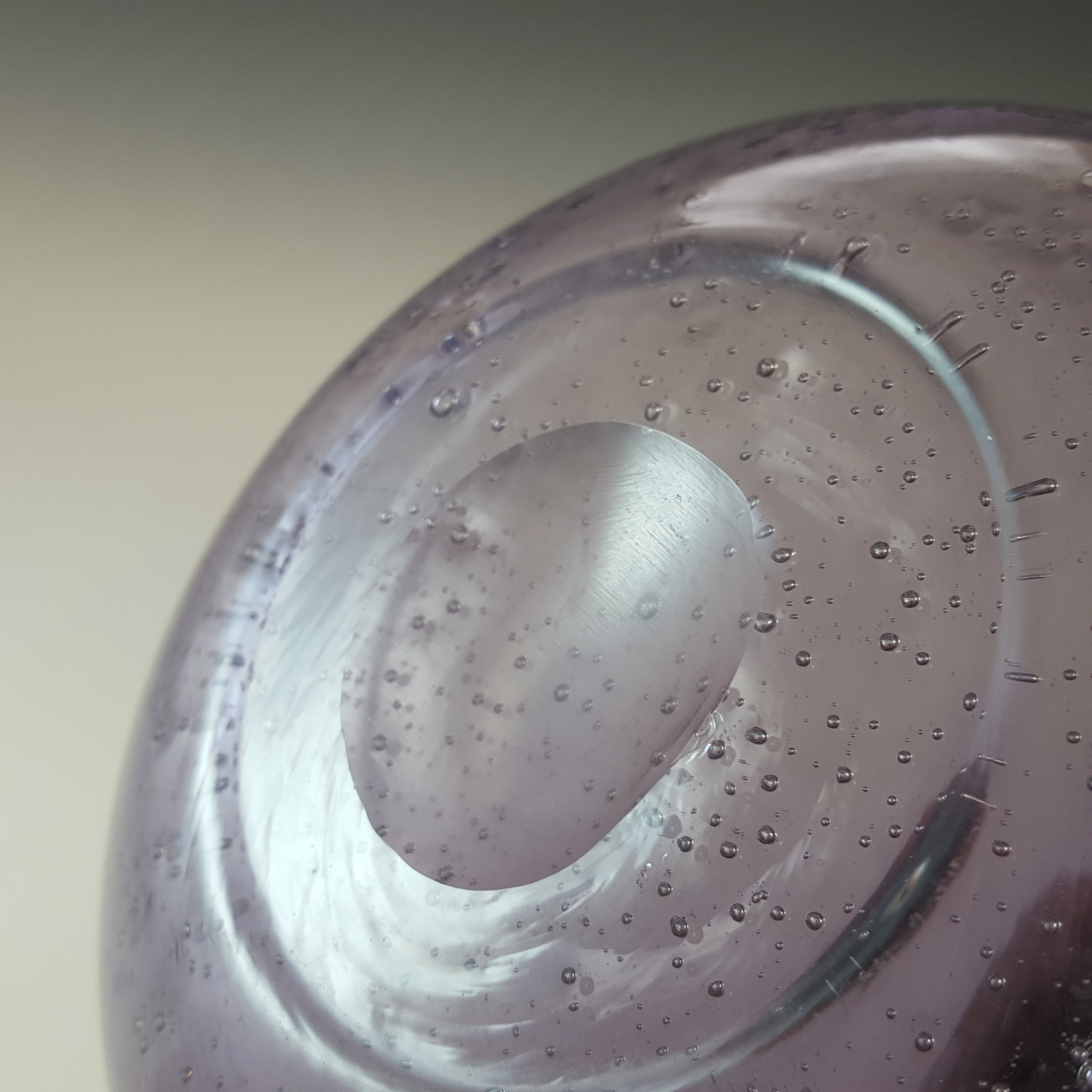 (image for) Large Vintage Purple Bubbly / Bubble Glass Bottle Vase - Click Image to Close