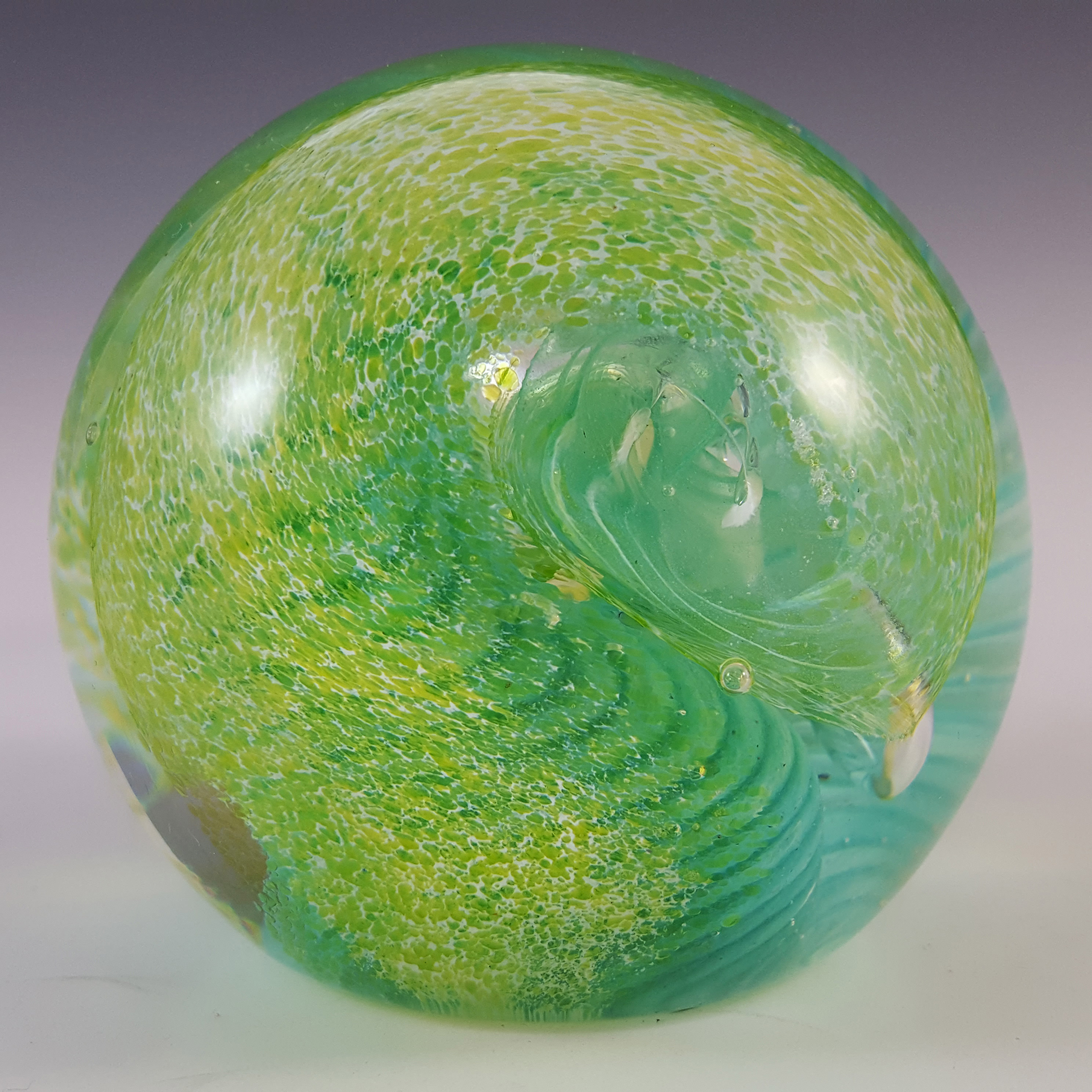 (image for) MARKED Caithness Vintage Green Glass "Aries" Paperweight - Click Image to Close