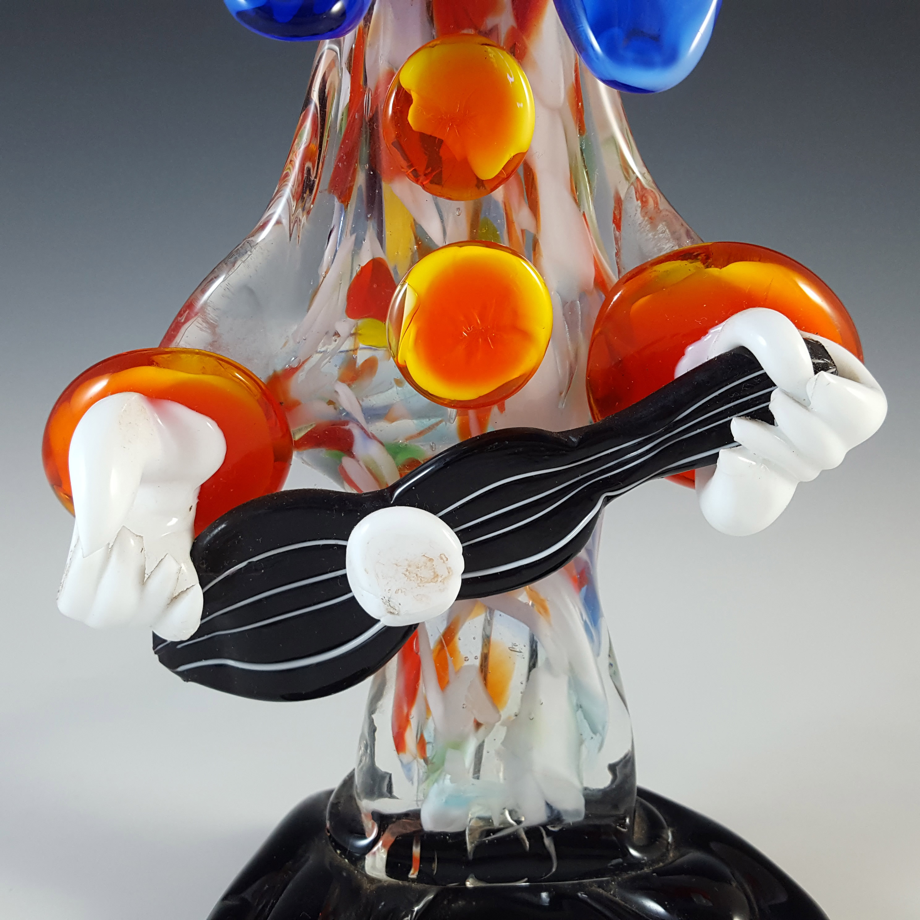 Murano or Franco Toffolo Vintage Glass Clown Figurine - Click Image to Close
