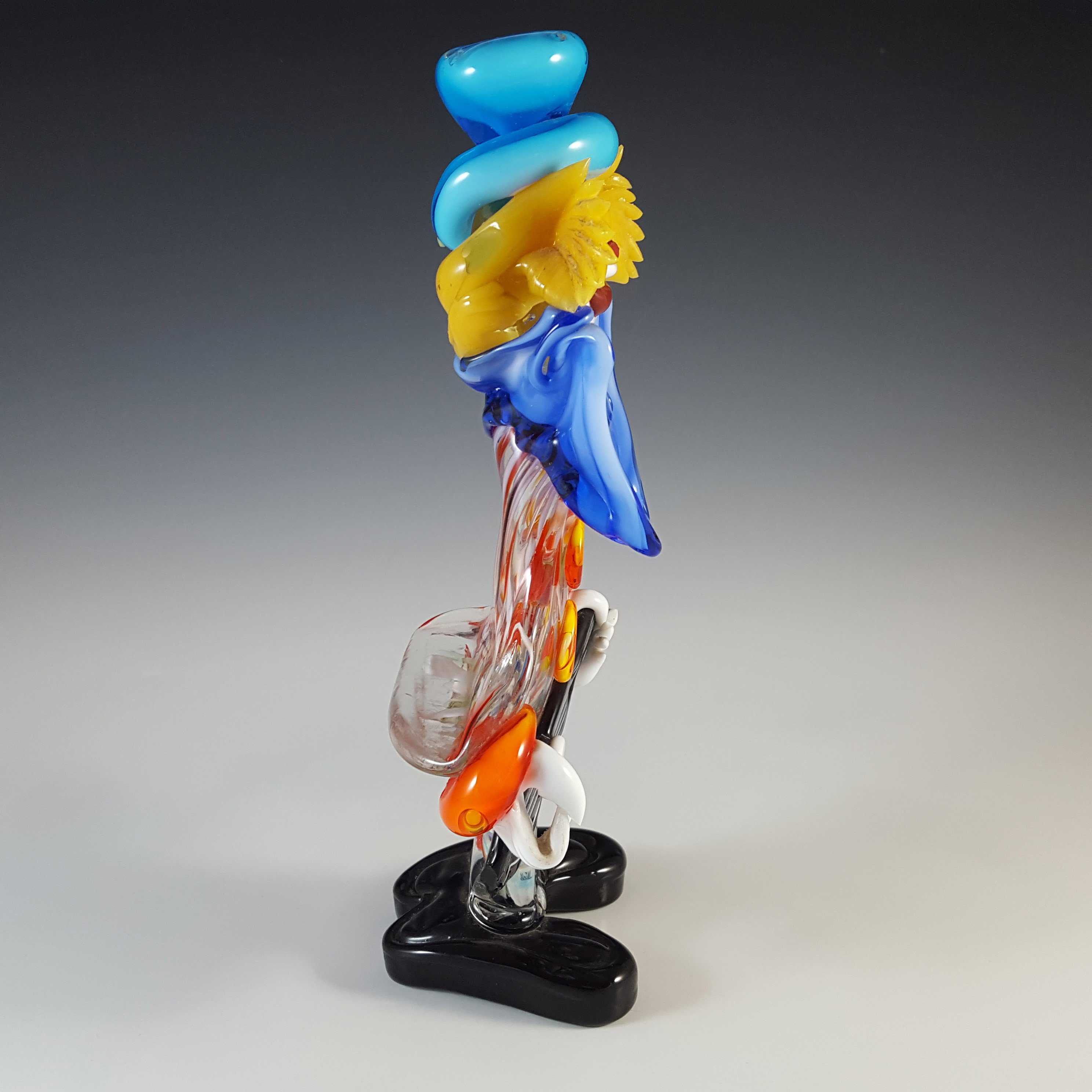 (image for) Murano or Franco Toffolo Vintage Glass Clown Figurine - Click Image to Close