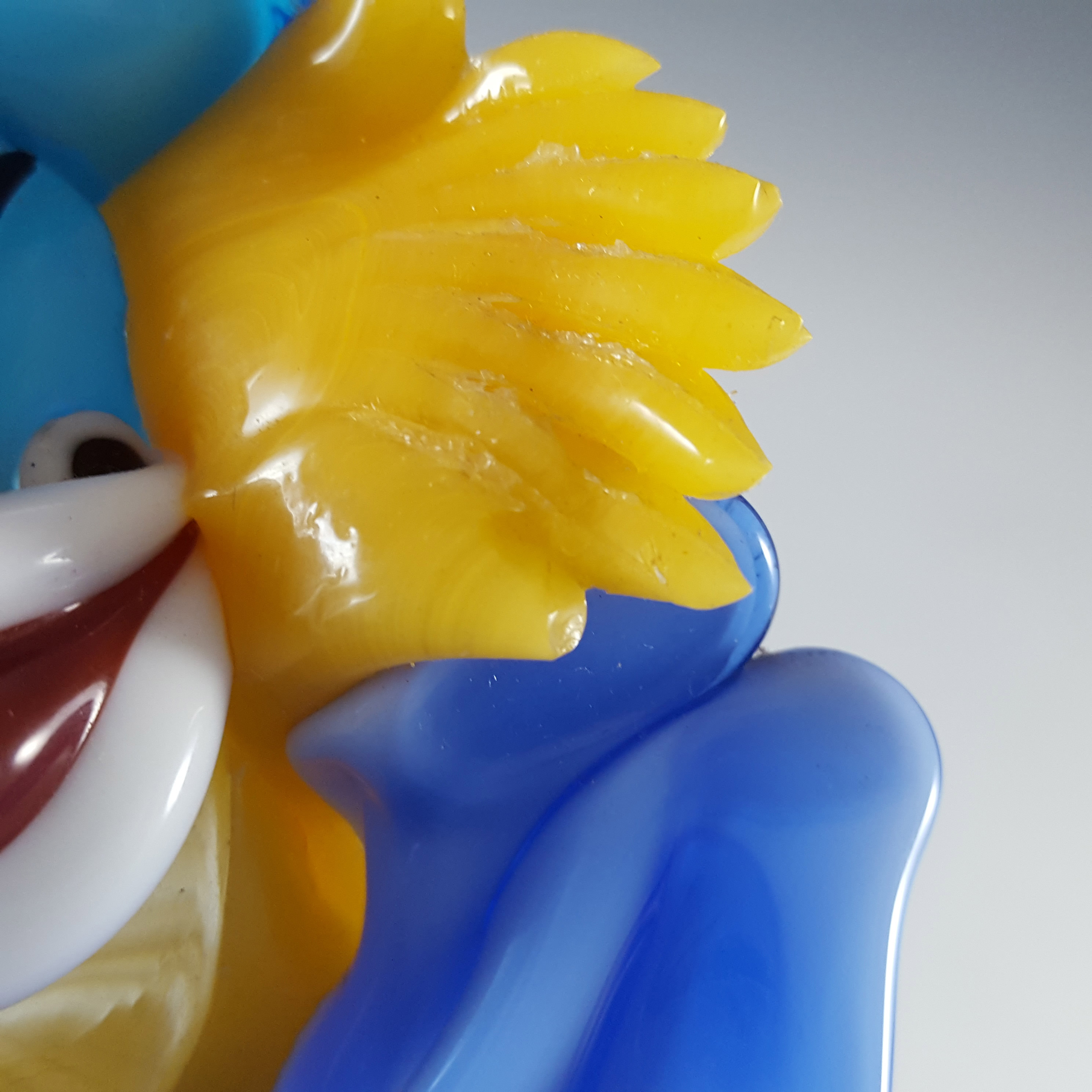 (image for) Murano or Franco Toffolo Vintage Glass Clown Figurine - Click Image to Close