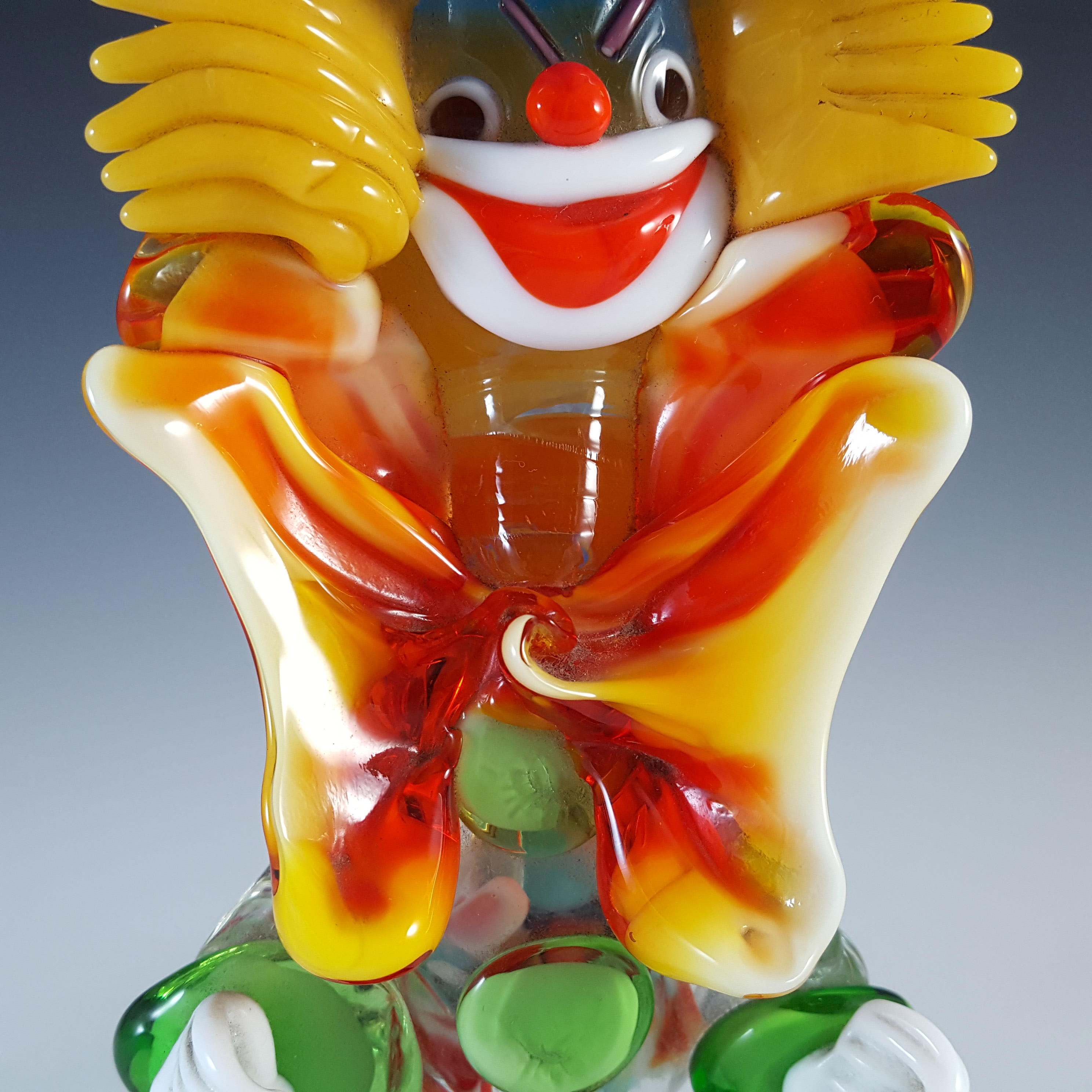 Venetian Glass Company Murano Style Franco Toffolo Clown - Labelled - Click Image to Close