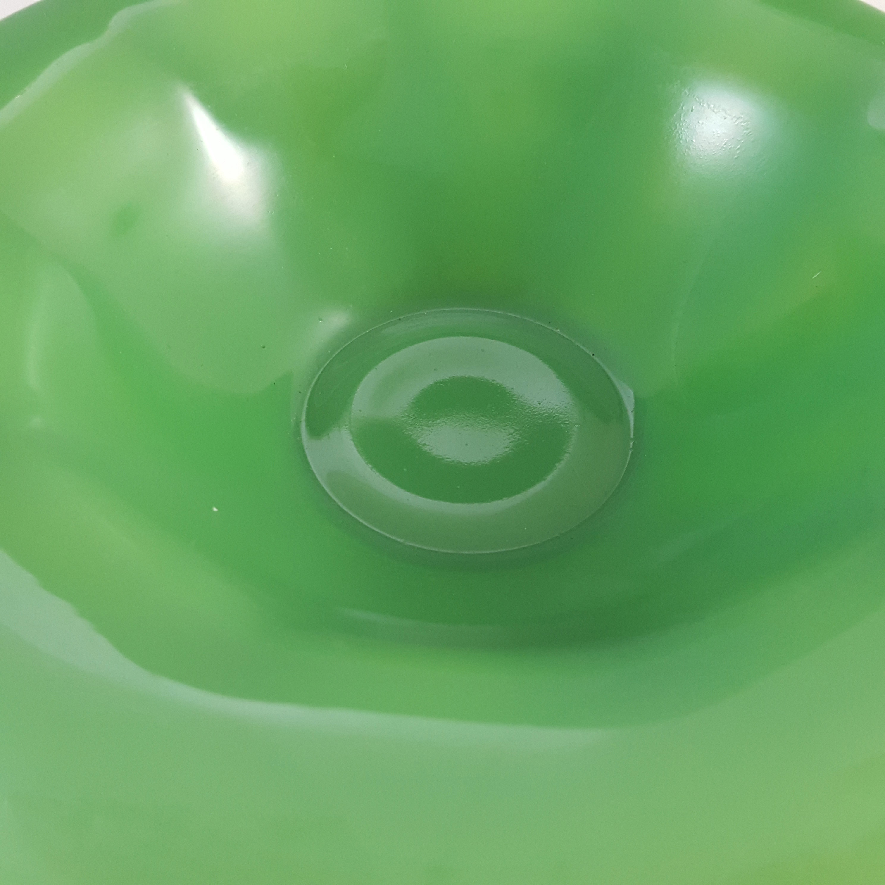 (image for) Davidson #248D Art Deco 1930's Jade Green Glass Bowl - Click Image to Close