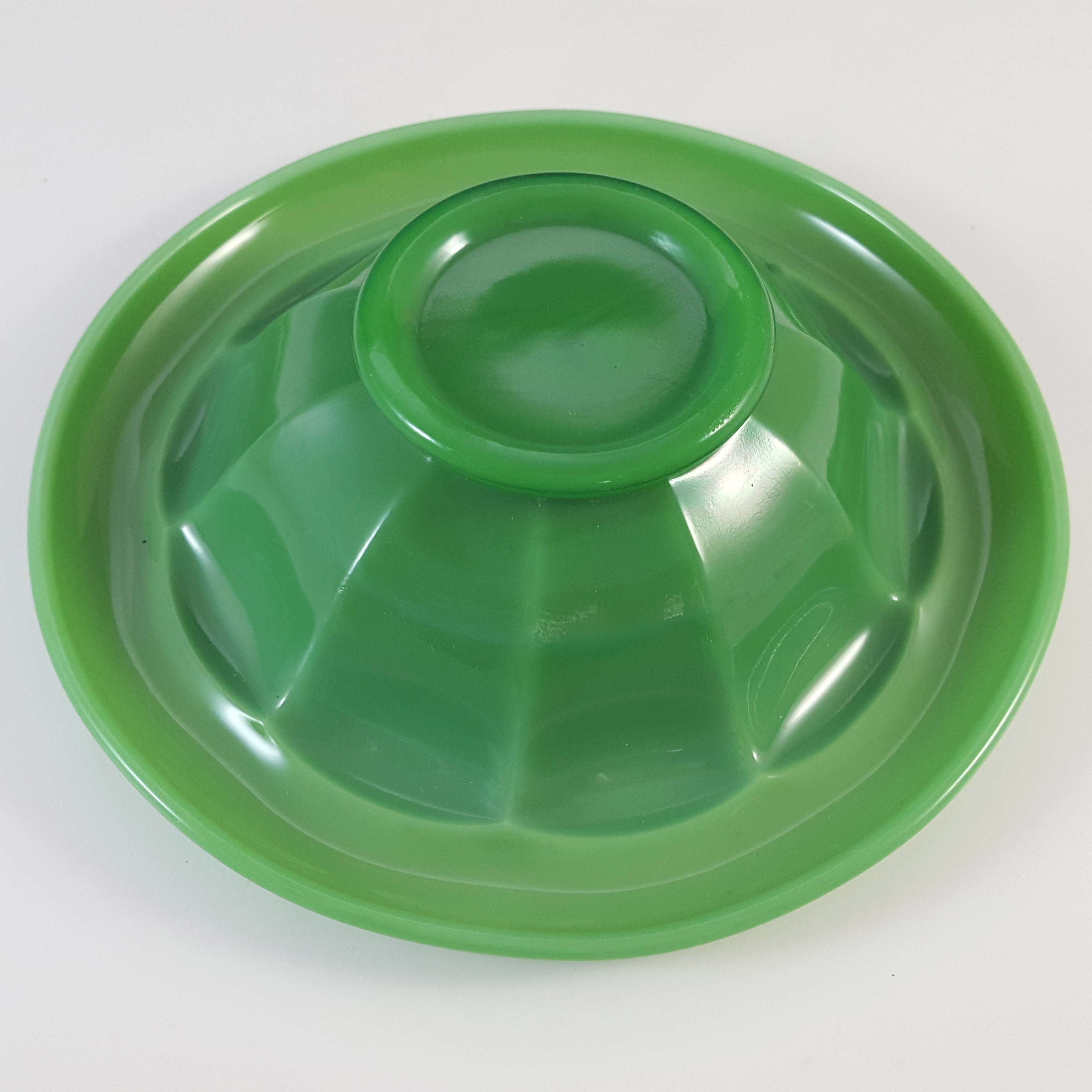 (image for) Davidson #248D Art Deco 1930's Jade Green Glass Bowl - Click Image to Close