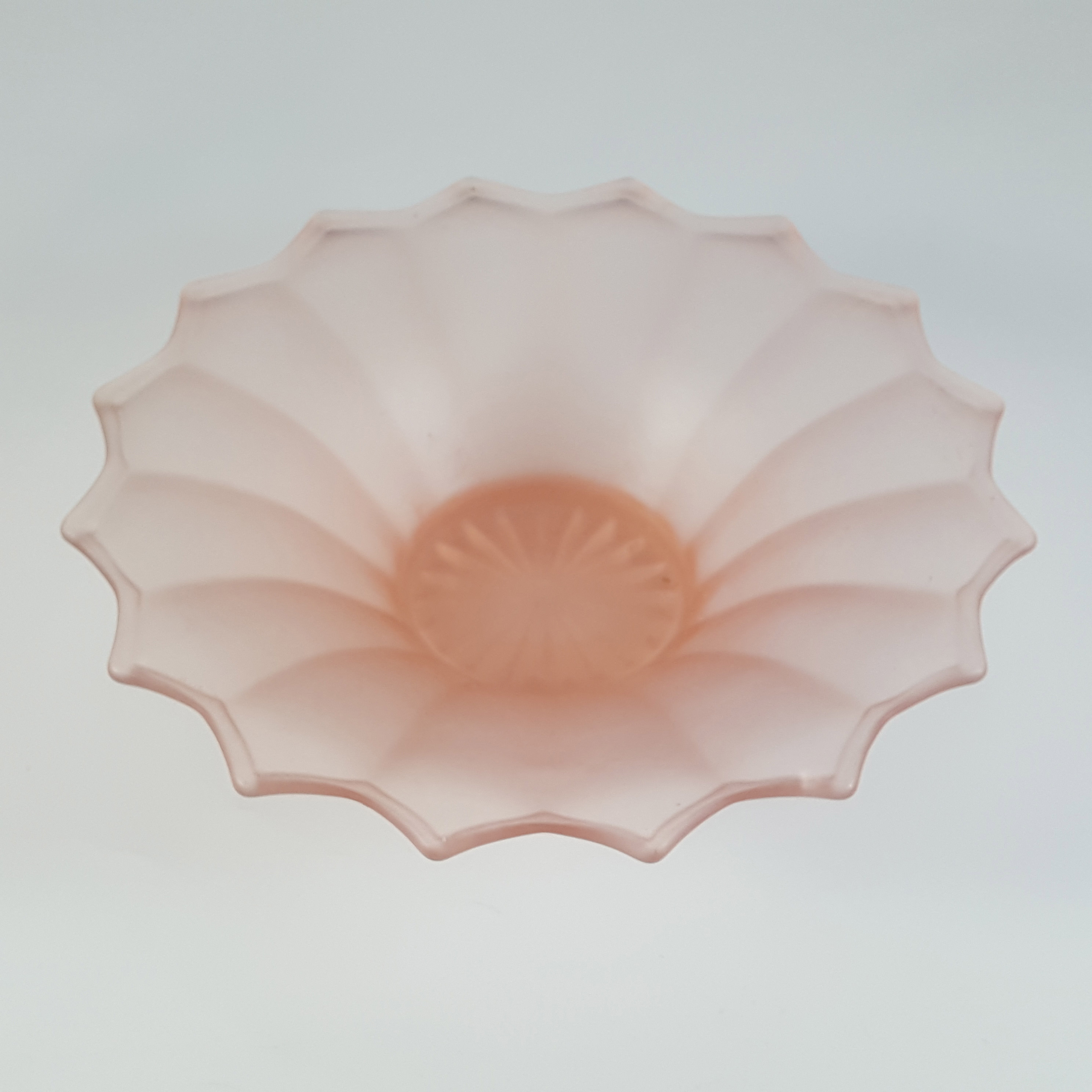 Ankerglas Bernsdorf 1930's Art Deco Pink Glass Bowl / Dish - Click Image to Close
