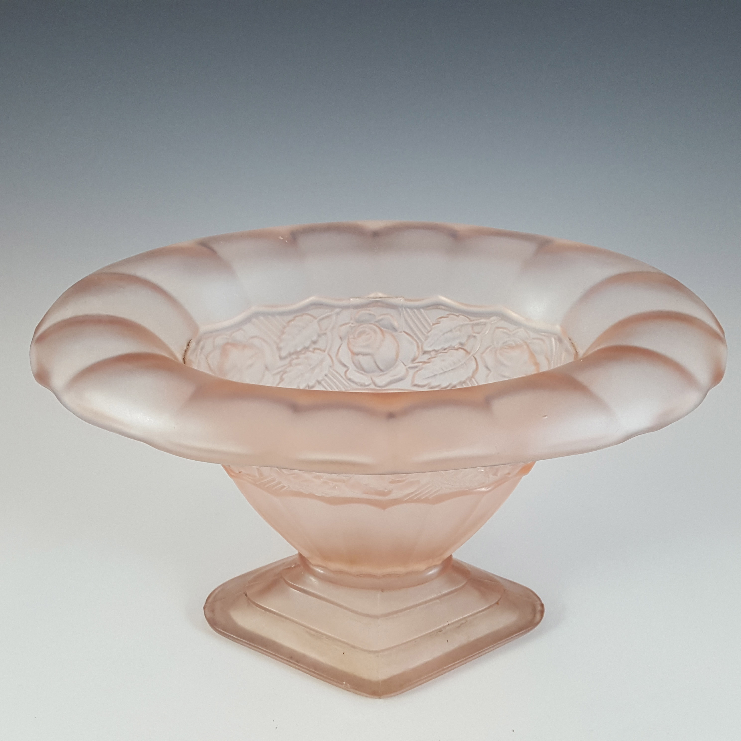 Ankerglas Bernsdorf Art Deco Pink Glass 'Rosalind' Vase - Click Image to Close