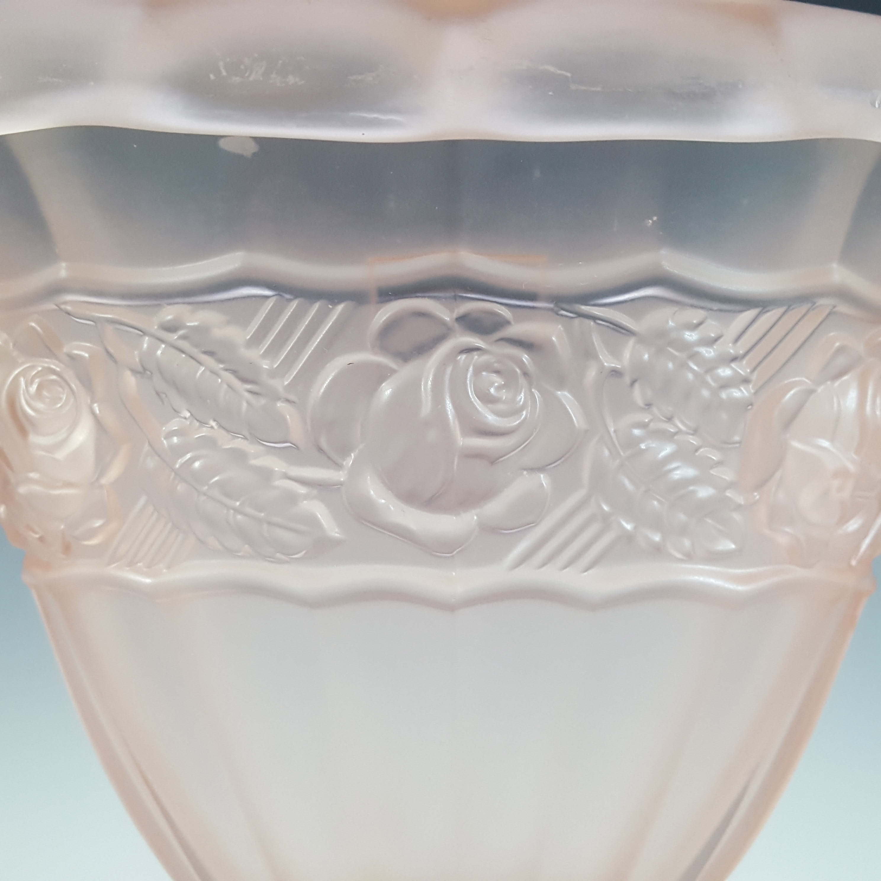 (image for) Ankerglas Bernsdorf Art Deco Pink Glass 'Rosalind' Vase - Click Image to Close