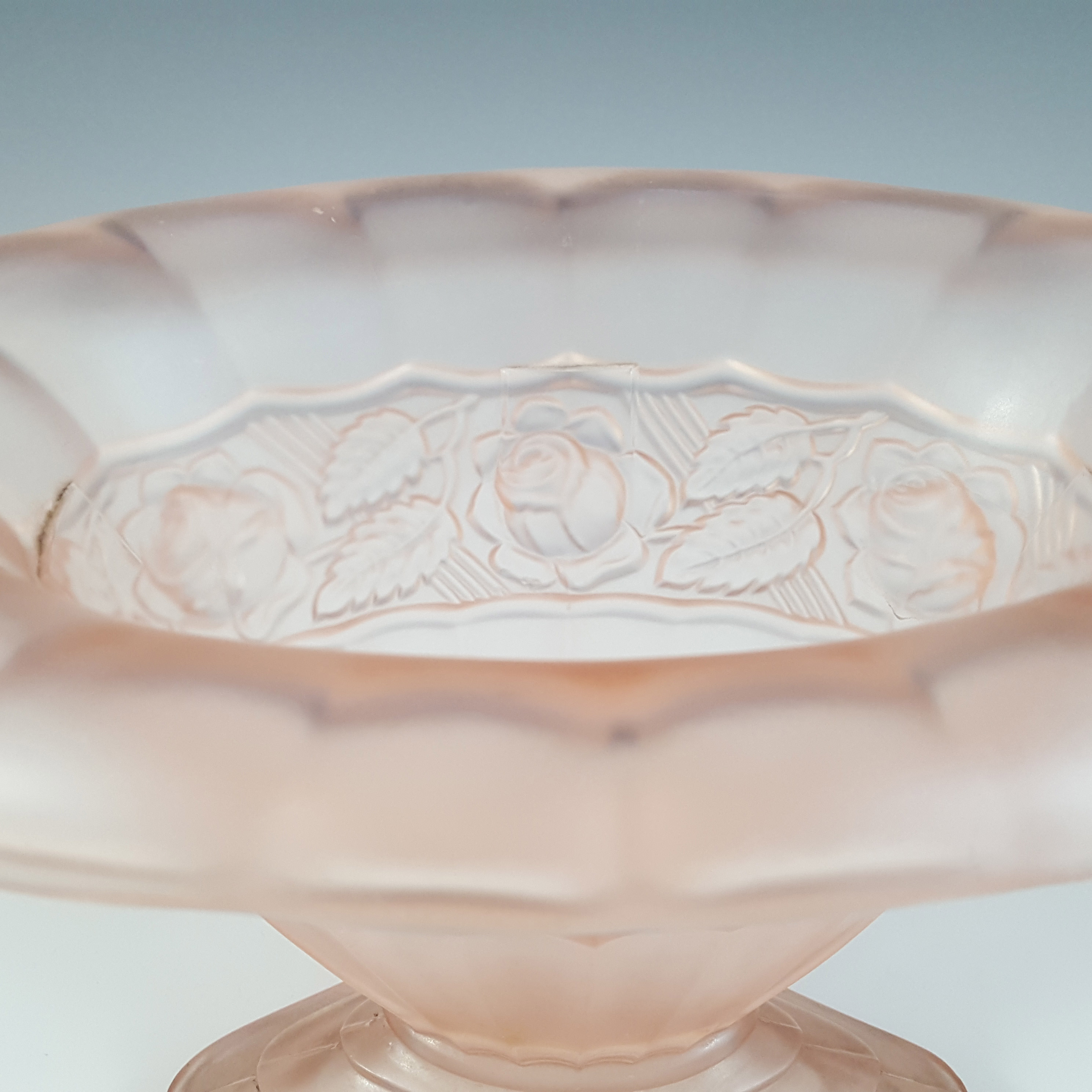Ankerglas Bernsdorf Art Deco Pink Glass 'Rosalind' Vase - Click Image to Close