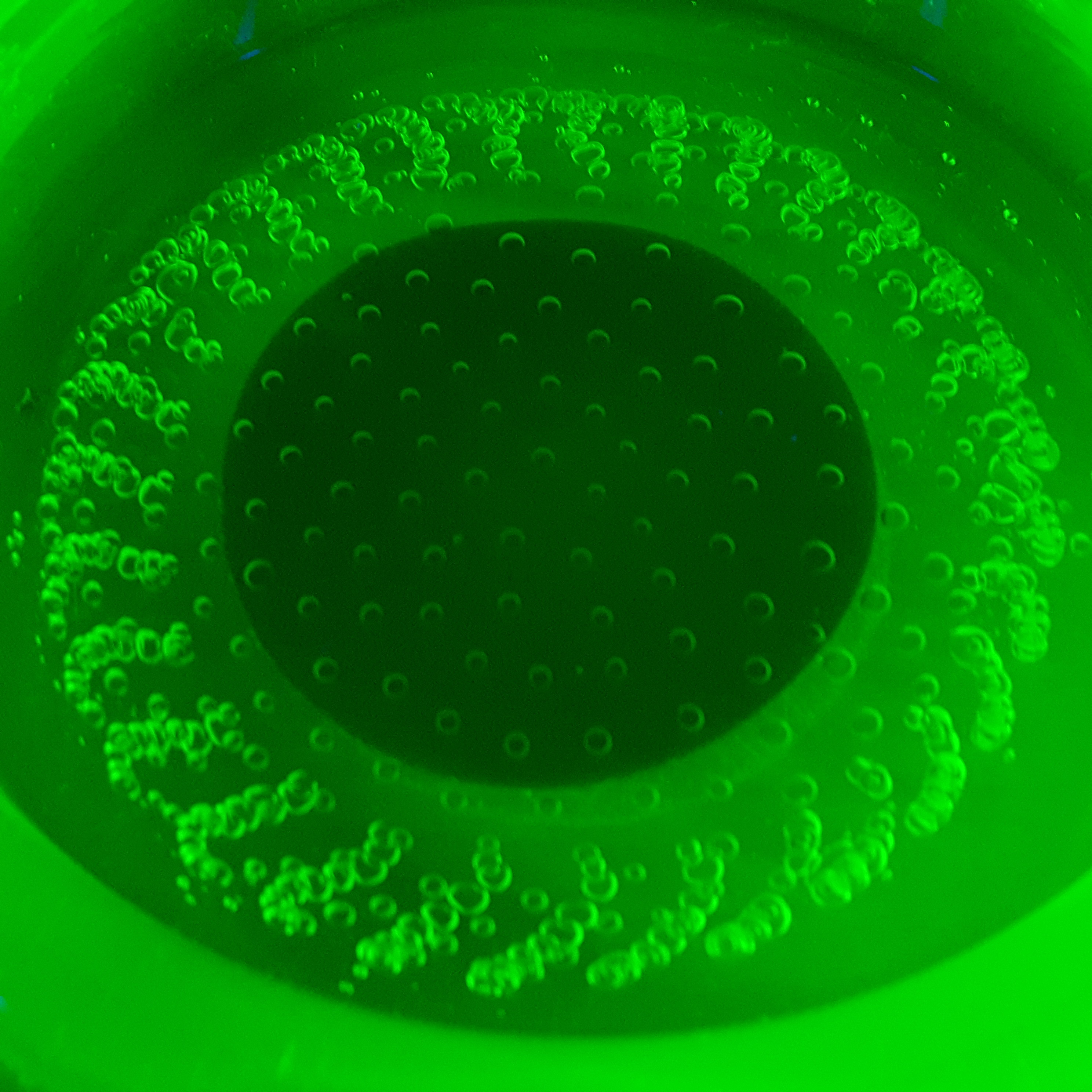 Galliano Ferro Murano Bullicante Uranium Green Glass Bowl - Click Image to Close