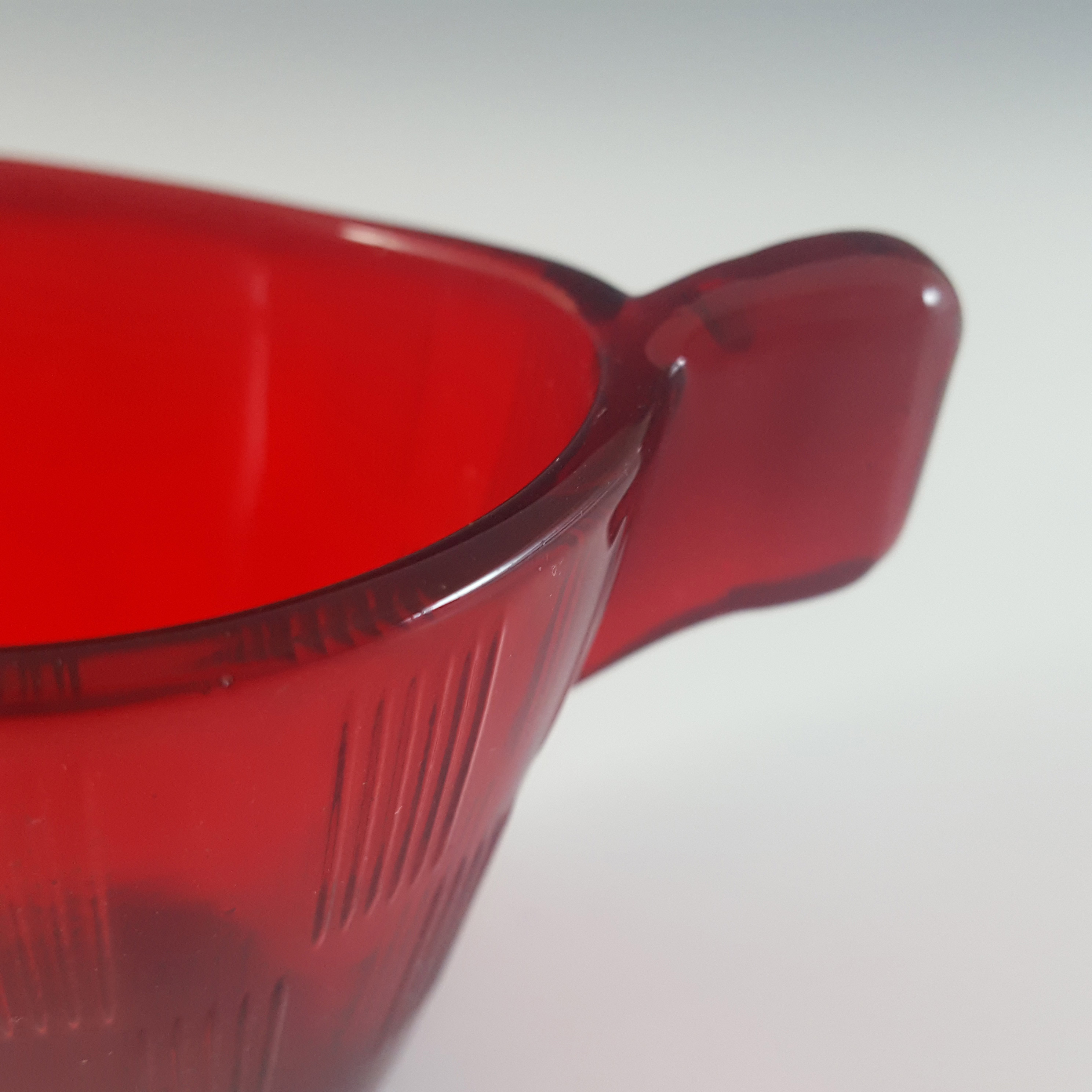 (image for) Gullaskruf Red Glass 'Randi' Creamer Jug by Lennart Andersson - Click Image to Close