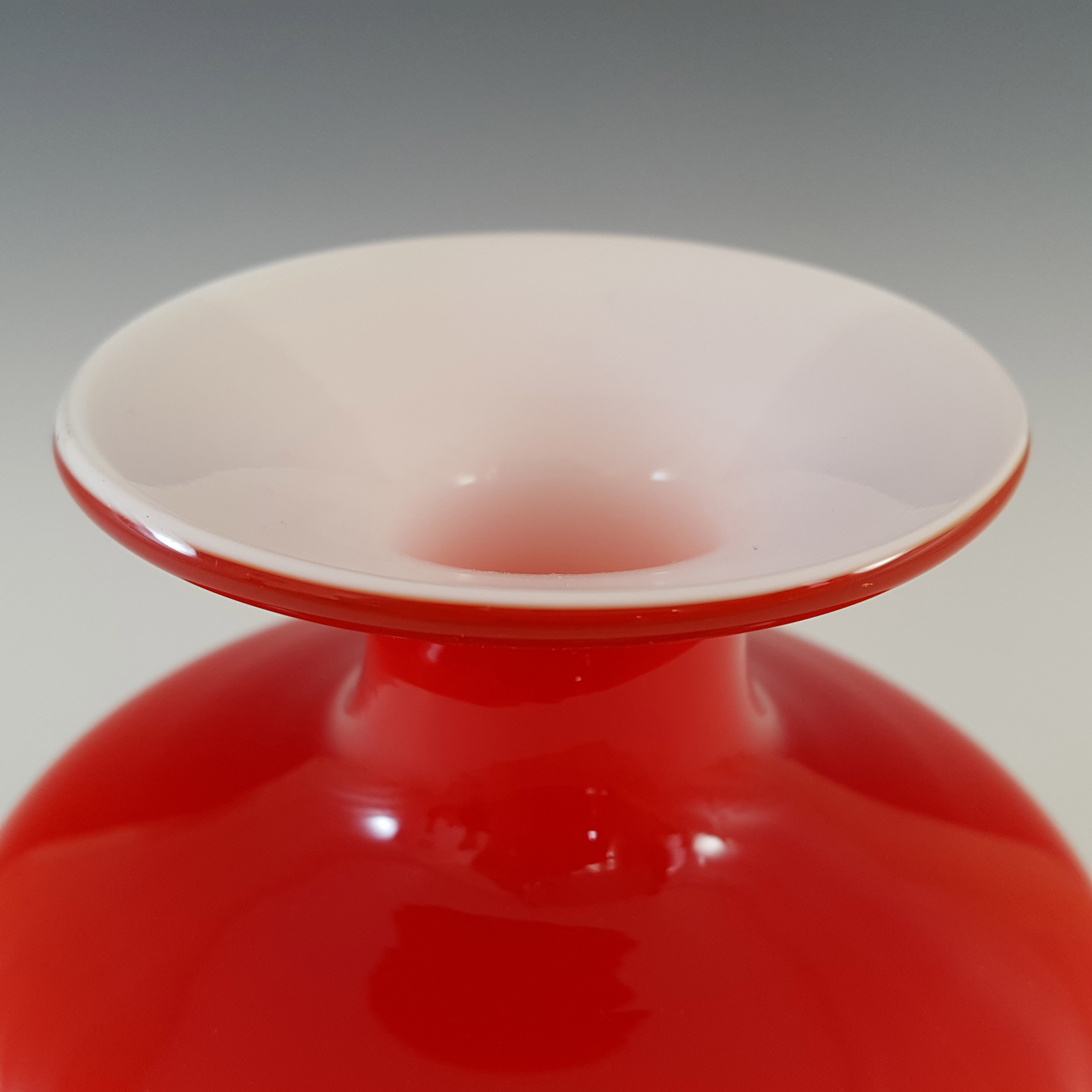 (image for) Holmegaard Carnaby Red Cased Glass Vase by Per Lutken - Click Image to Close