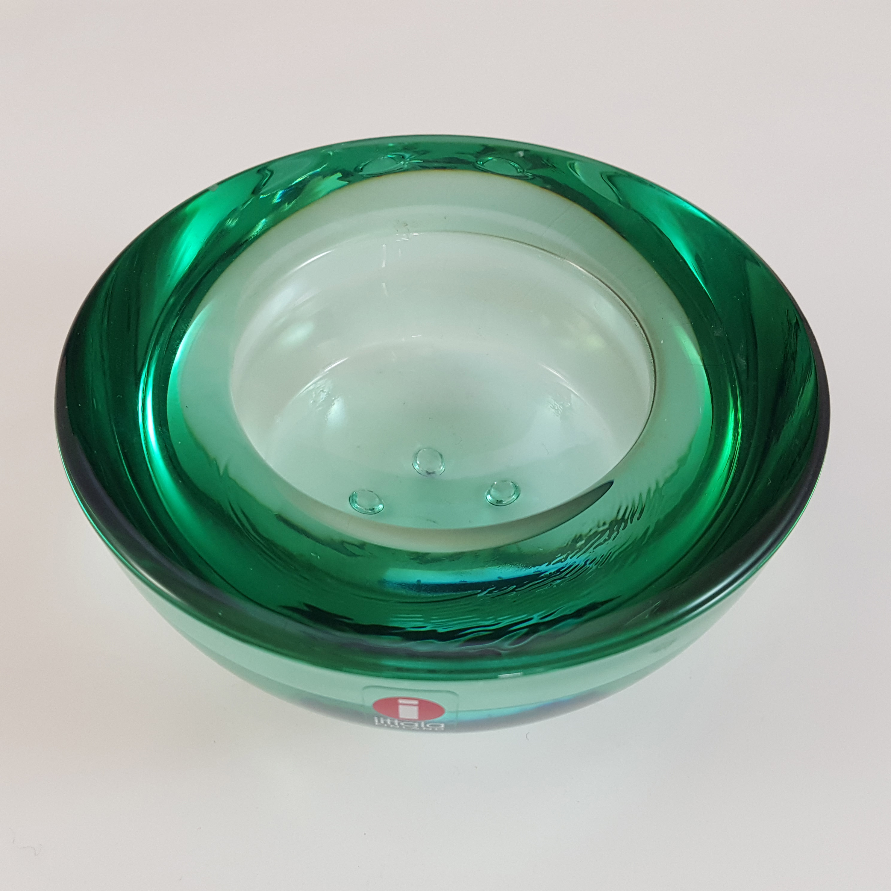 Iittala Pair of Green Glass Candle Votives by Annaleena Hakatie - Click Image to Close