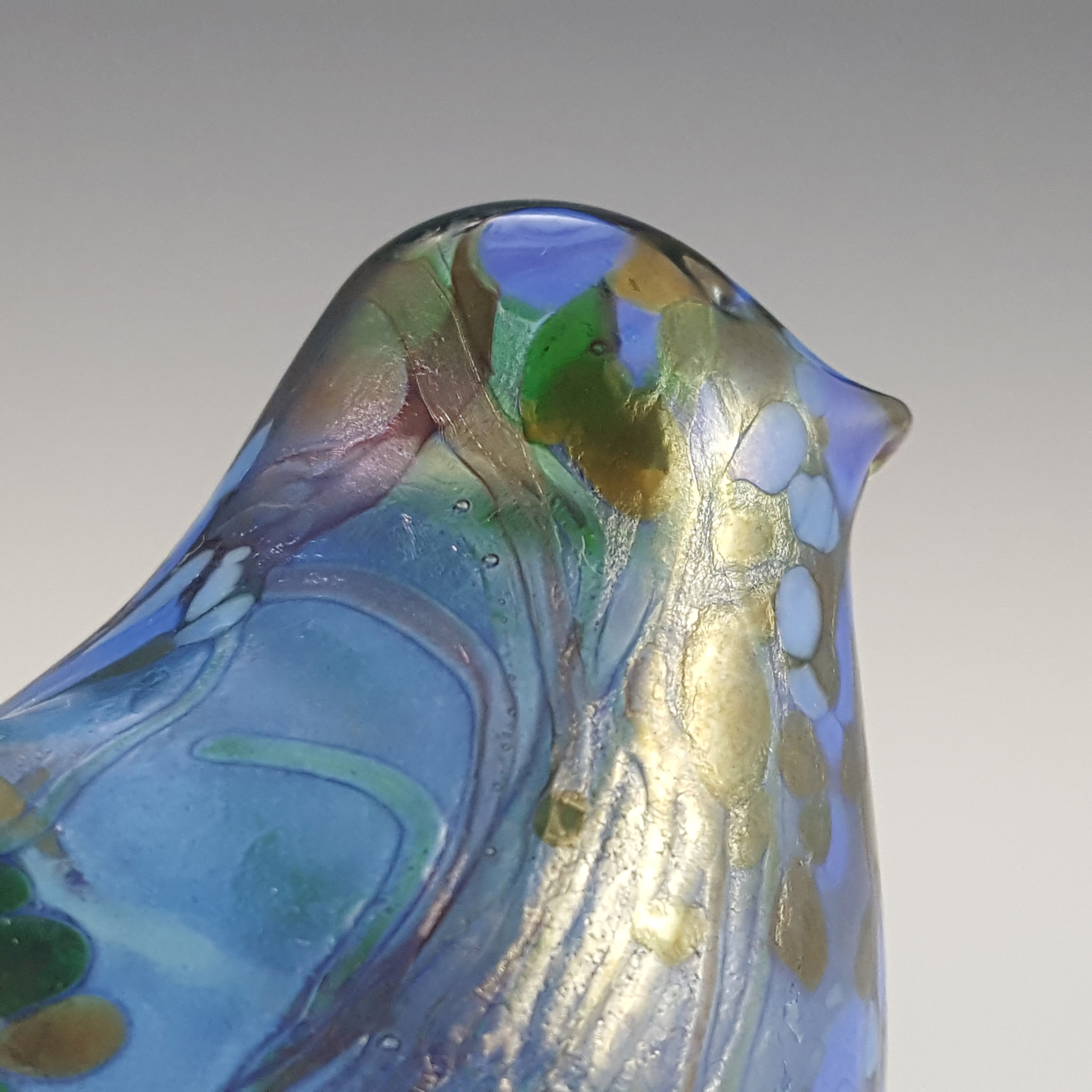 (image for) Isle of Wight Studio 'Summer Fruits' Mulberry Glass Bird - Click Image to Close