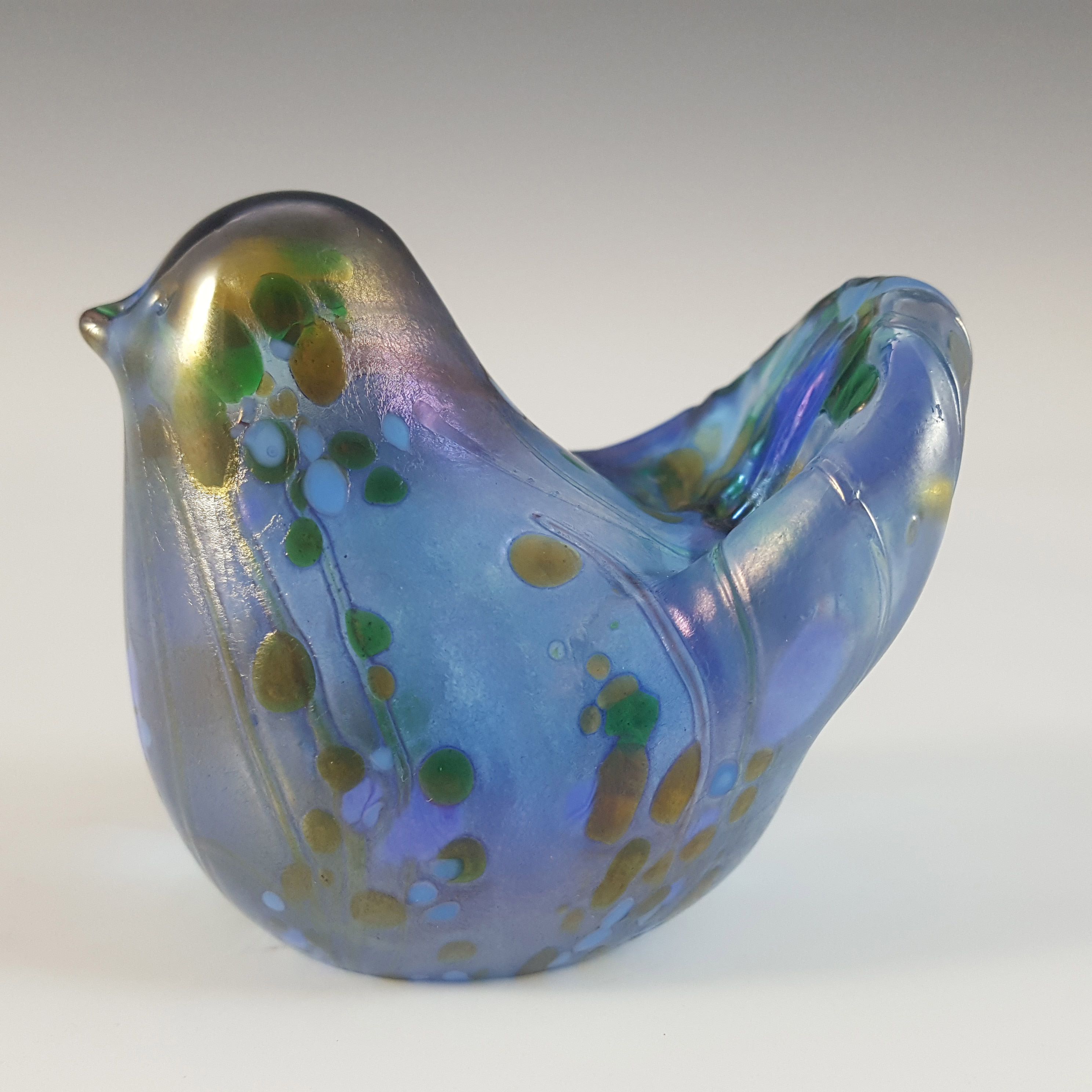(image for) Isle of Wight Studio 'Summer Fruits' Mulberry Glass Bird - Click Image to Close