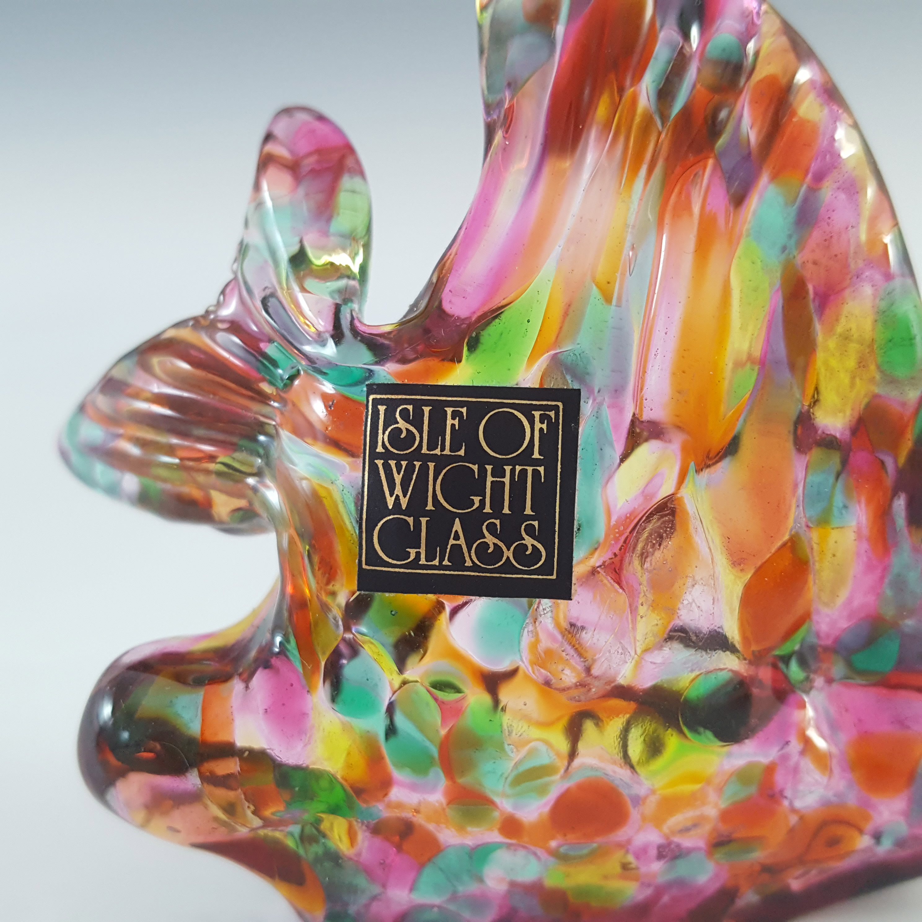Isle of Wight Studio Multicoloured Glass Fish - Boxed - Click Image to Close