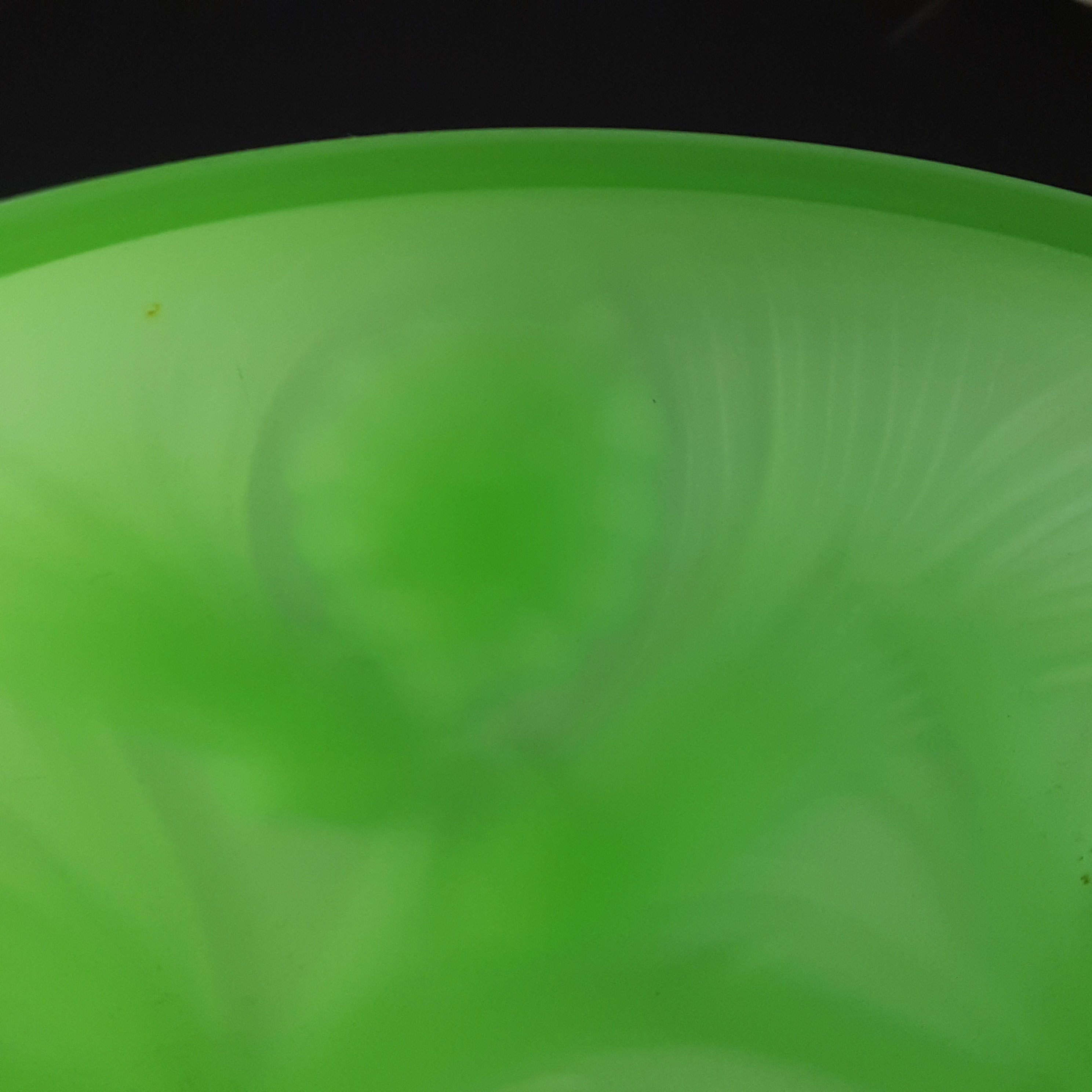 Jobling #5000 Art Deco Uranium Jade Green Glass Fircone Bowl - Click Image to Close