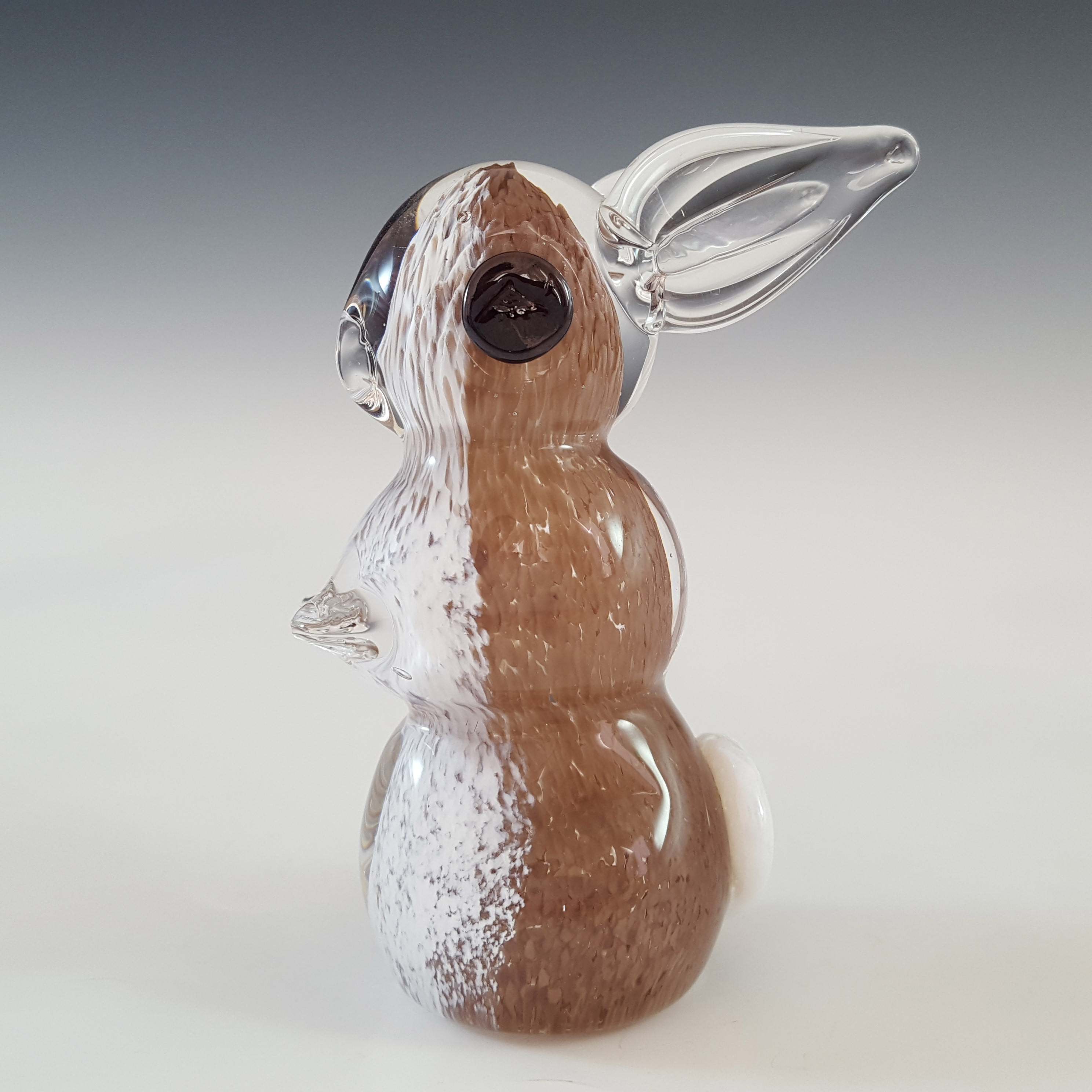 Creative Glass of King's Lynn British Brown & White Rabbit - Click Image to Close