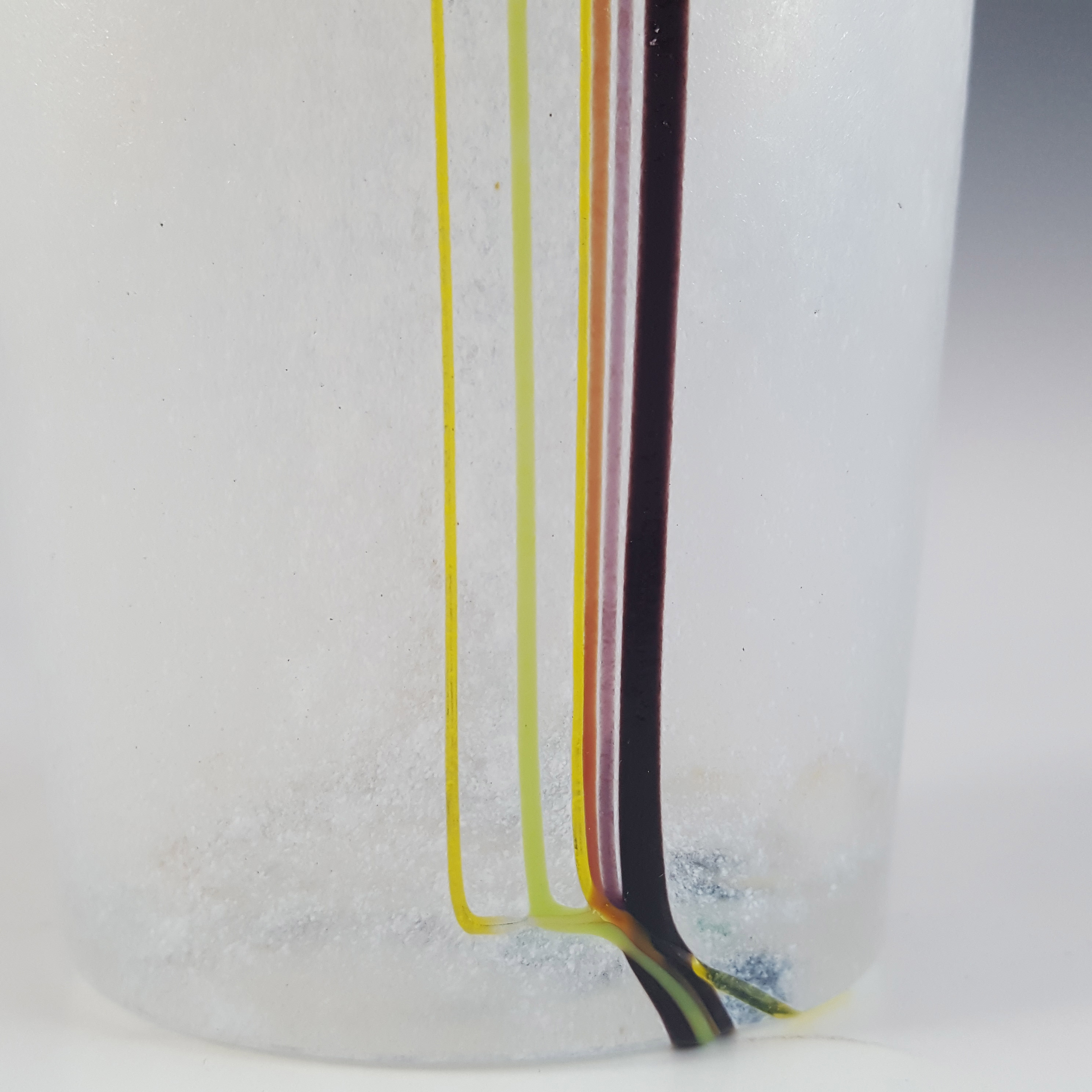 Kosta Boda Glass 'Rainbow' 3.25" Vase - Signed Bertil Vallien #48225 - Click Image to Close