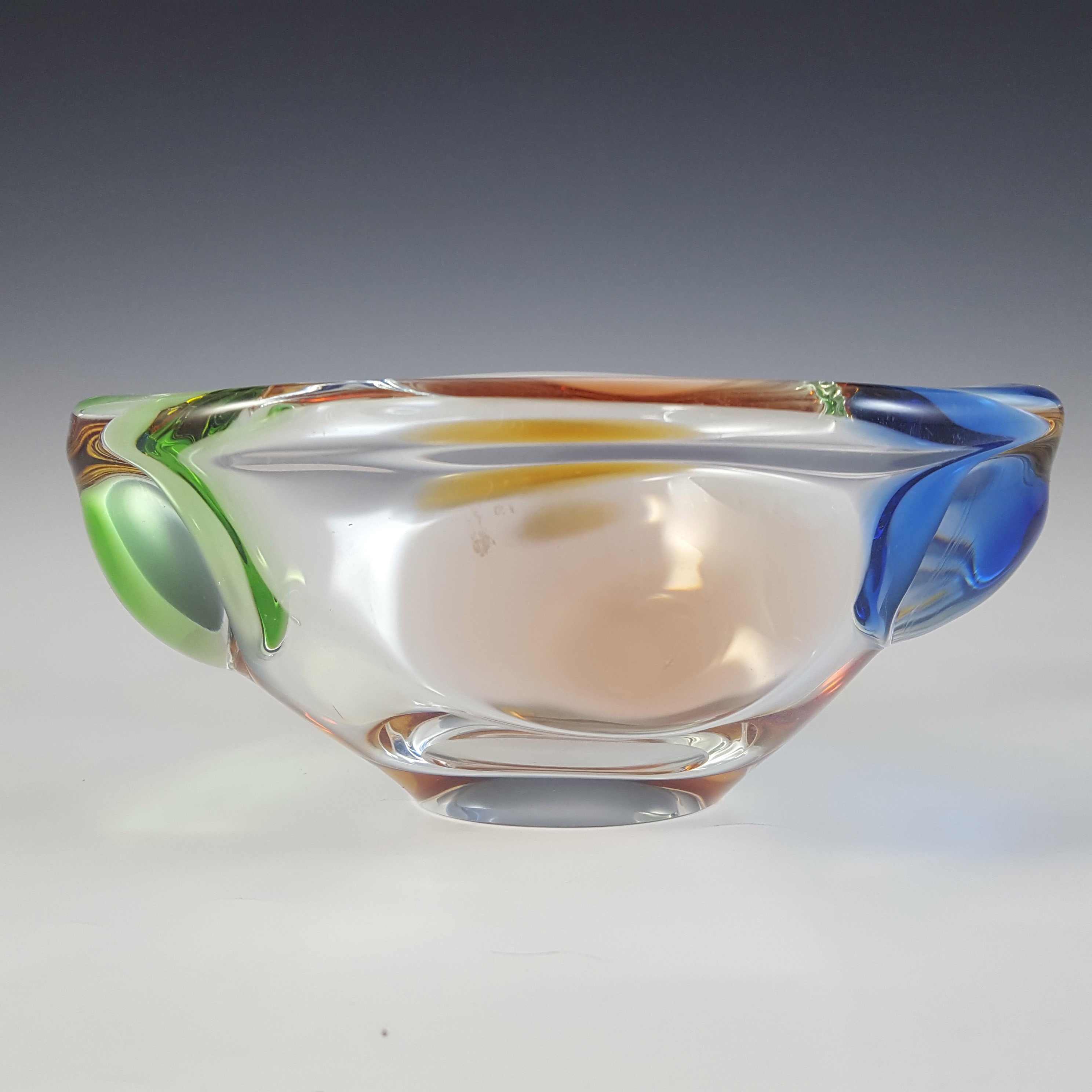 Mstisov Retro Czech Glass Rhapsody Bowl by Frantisek Zemek - Click Image to Close
