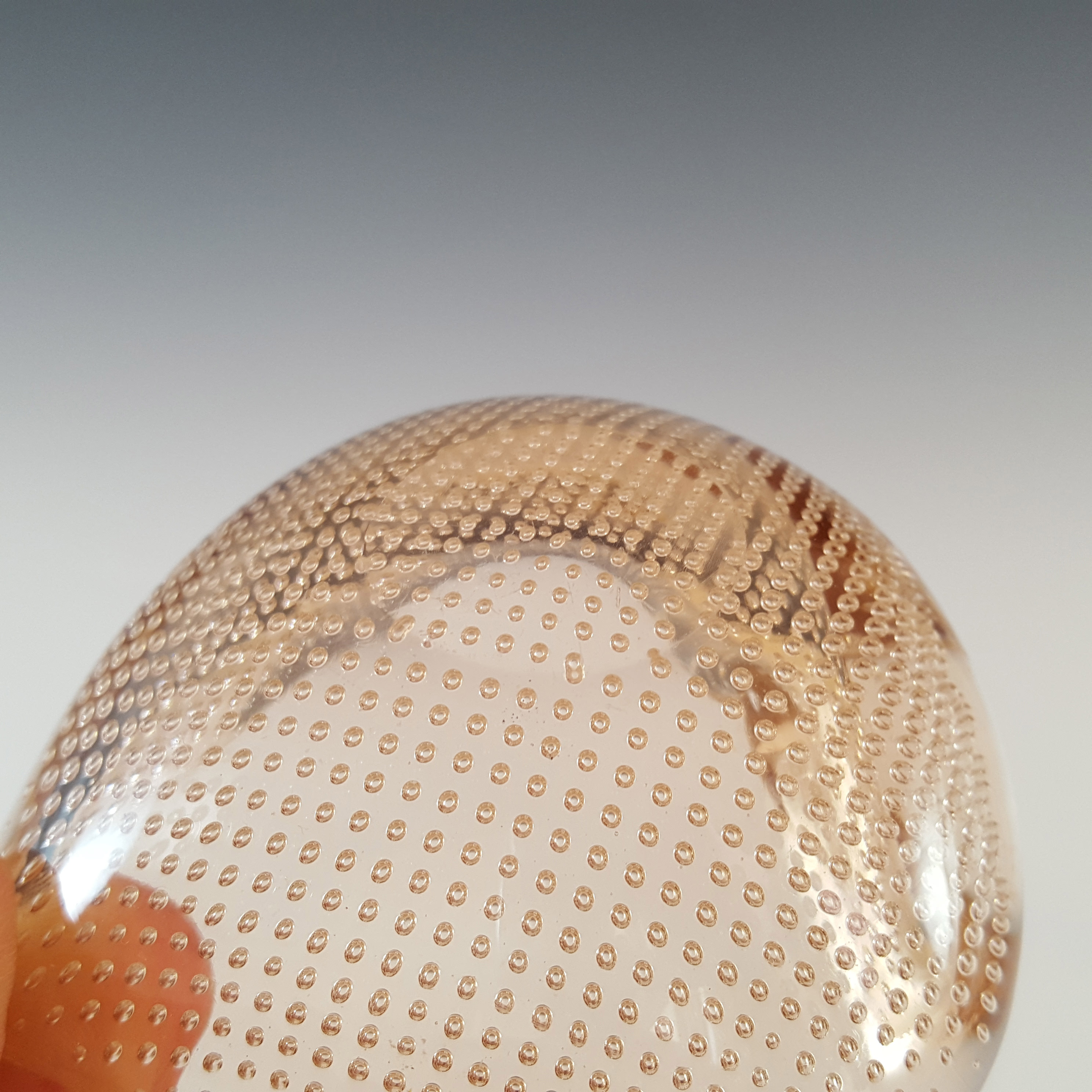 (image for) Ferro Italarts Murano Peach Glass Bubble Bowl - Click Image to Close