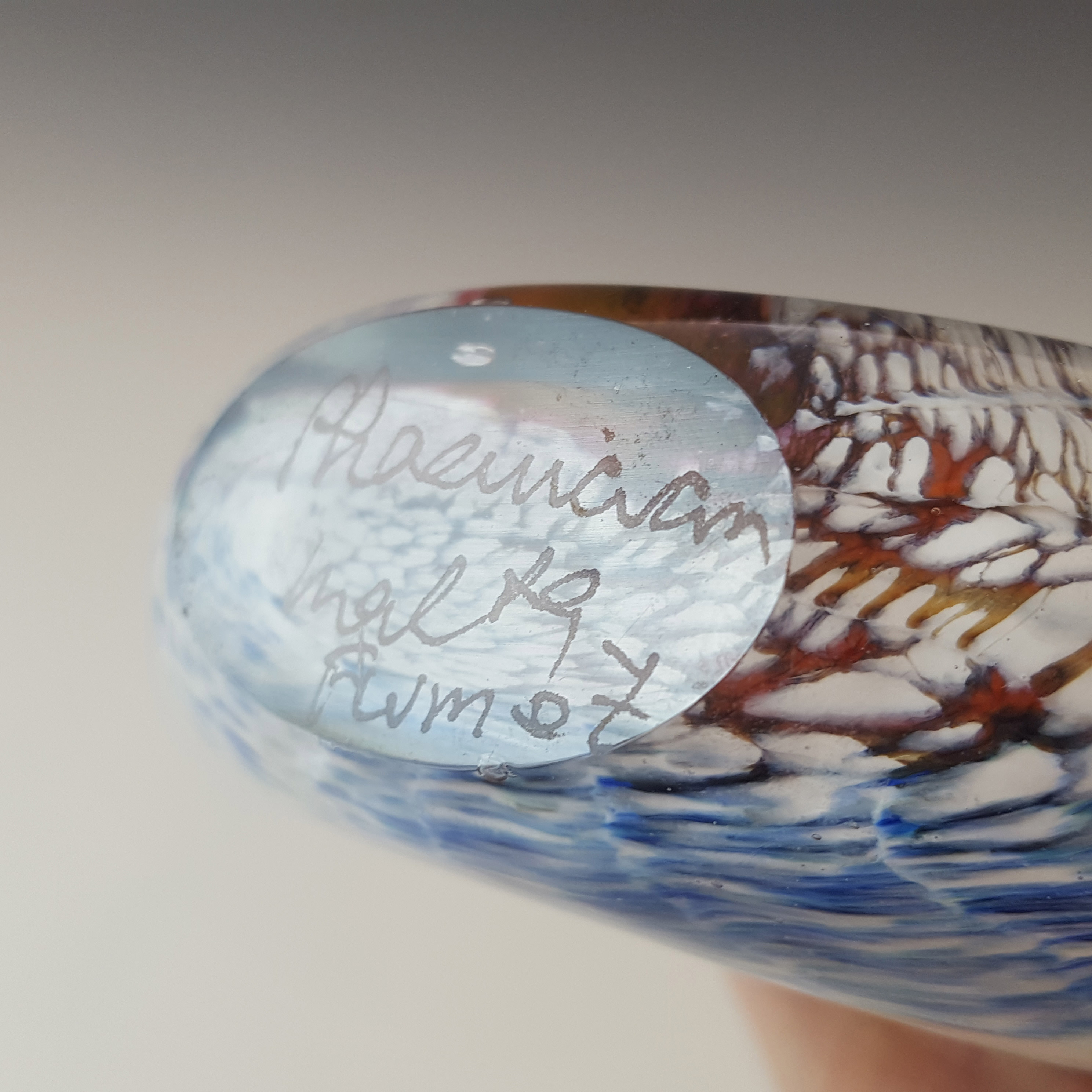 (image for) SIGNED & LABELLED Phoenician Vintage Multicoloured Glass Vase - Click Image to Close