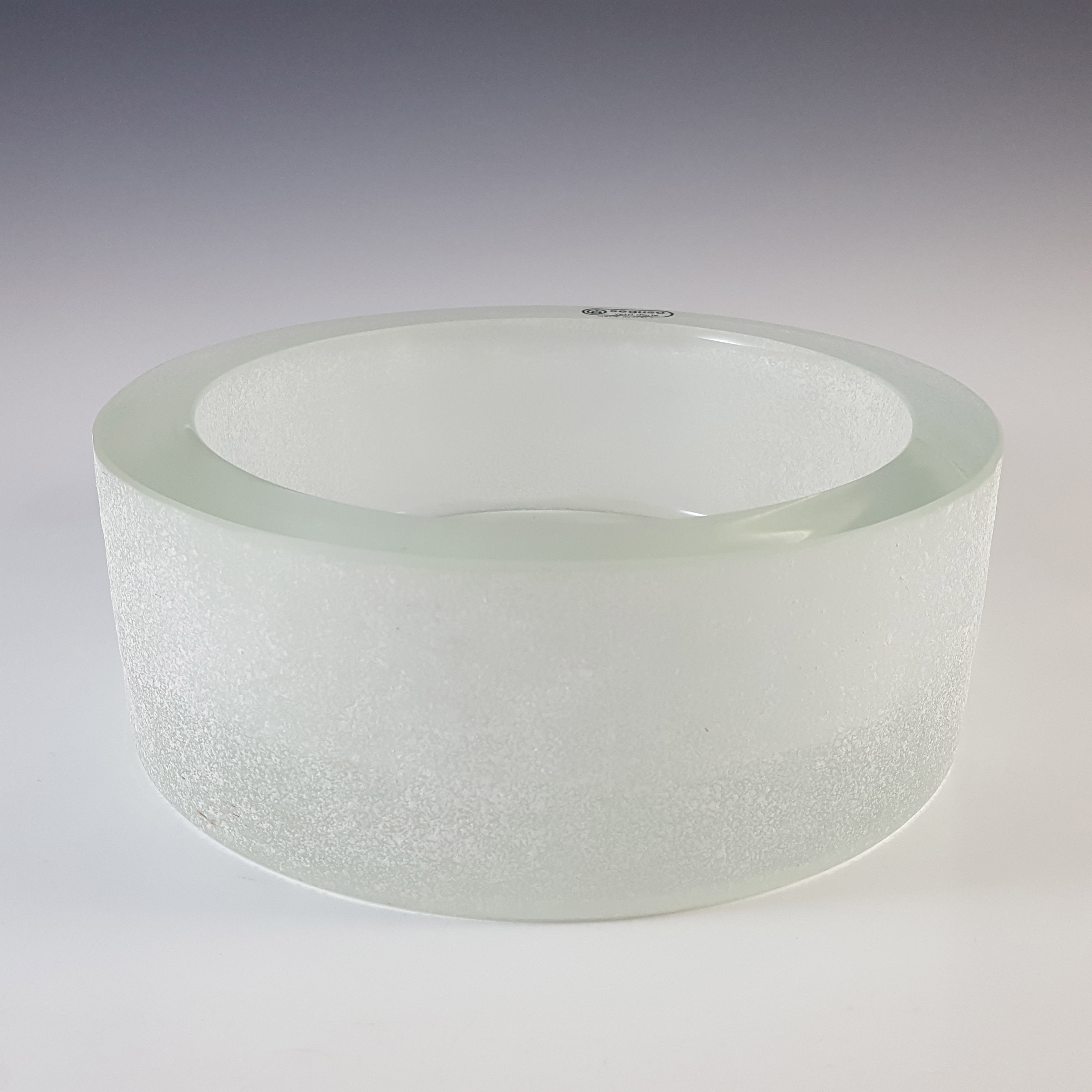(image for) LABELLED Seguso Vetri d'Arte Murano Glass 'Scavo' Bowl - Click Image to Close