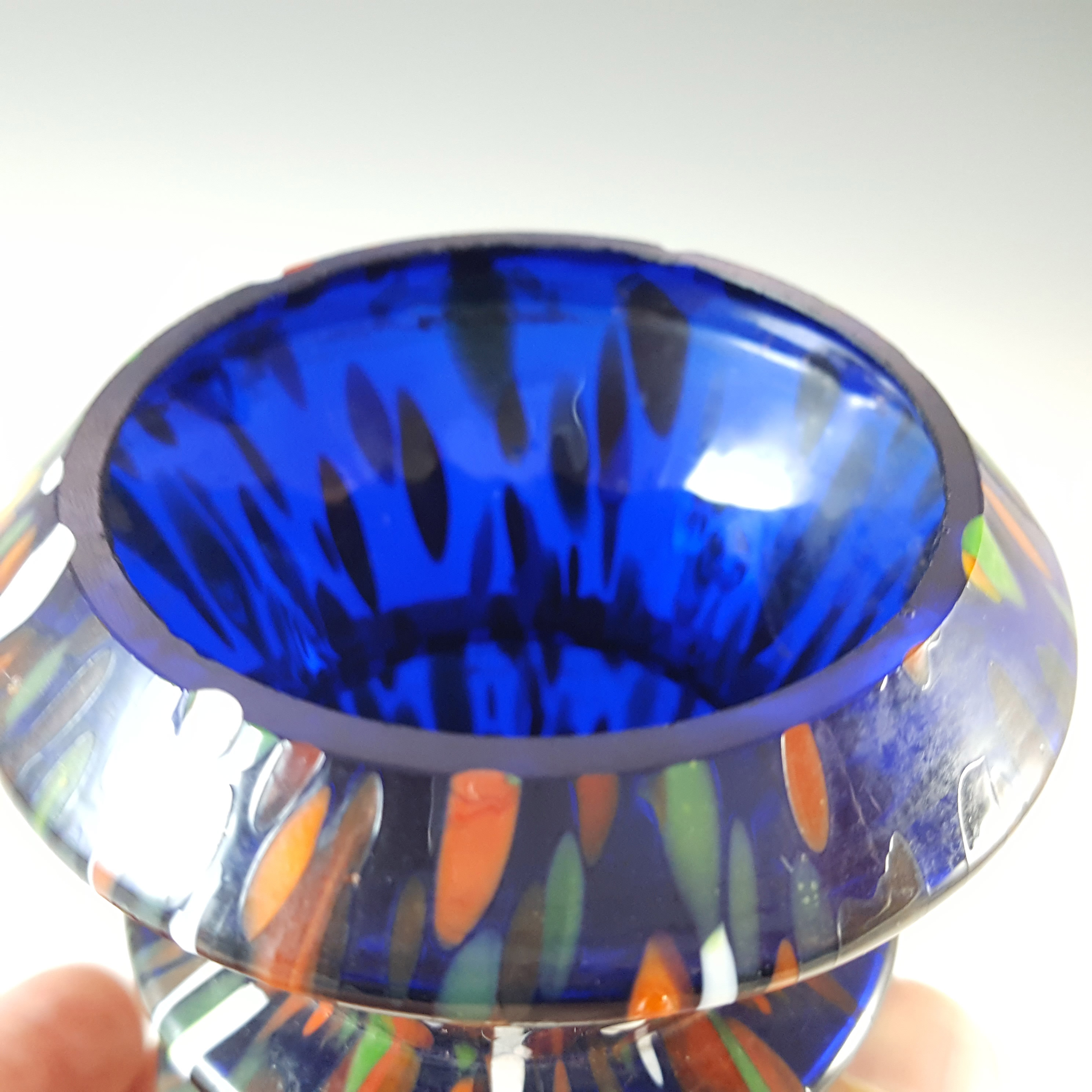 Ernst Steinwald / Franz Tomschick Czech Multicoloured Spatter Glass Vase - Click Image to Close