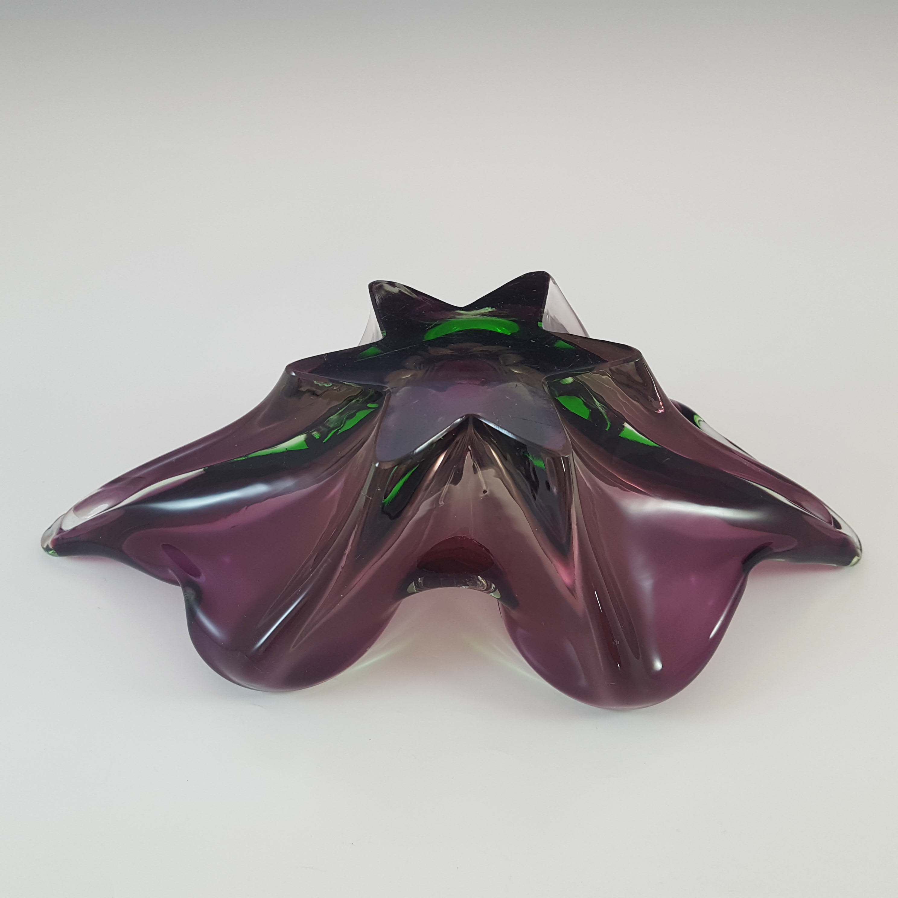 Cimarosti & Pinzan V. A. C. Murano Purple Sommerso Glass Bowl - Click Image to Close
