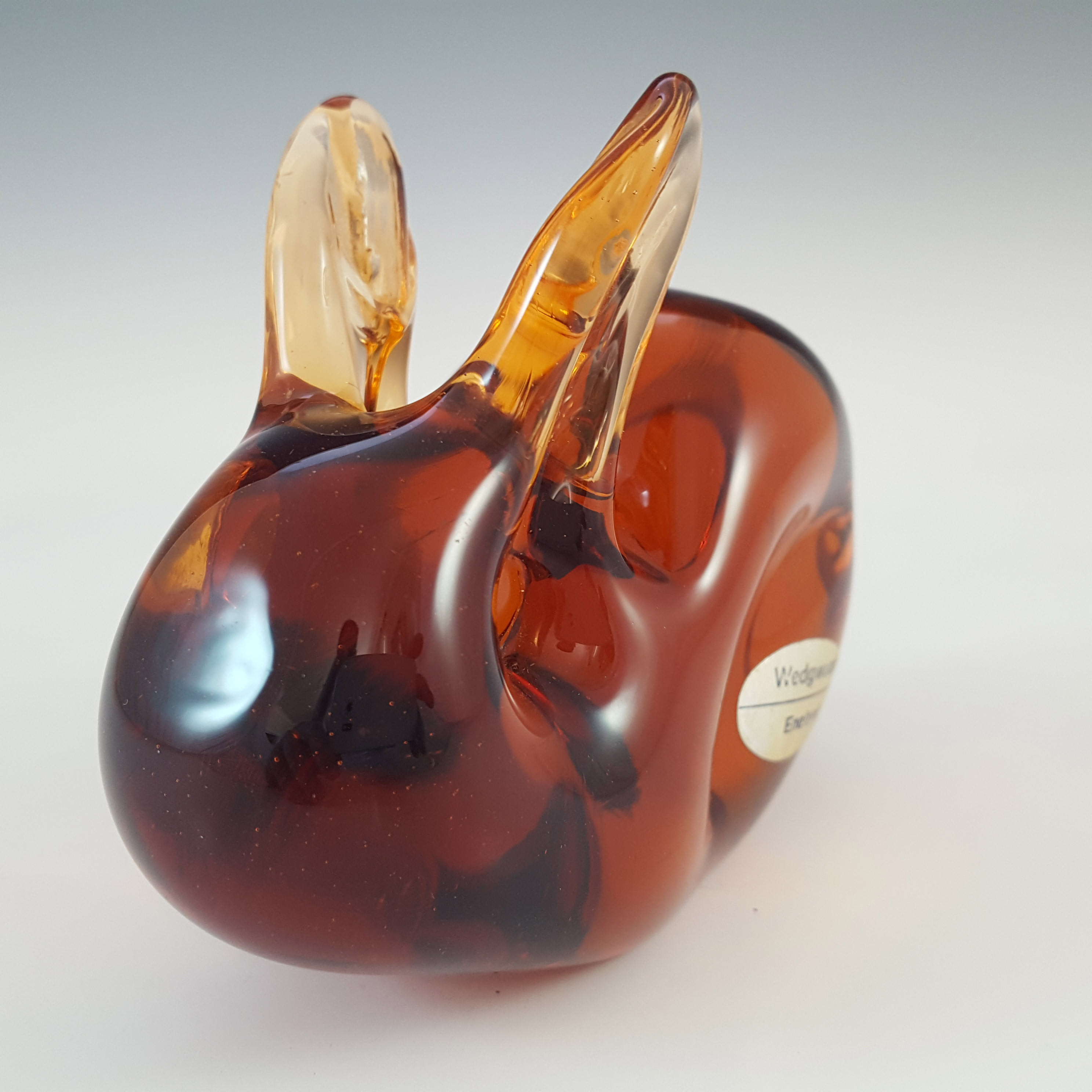Wedgwood Topaz / Amber Glass Rabbit SG422 - Marked - Click Image to Close